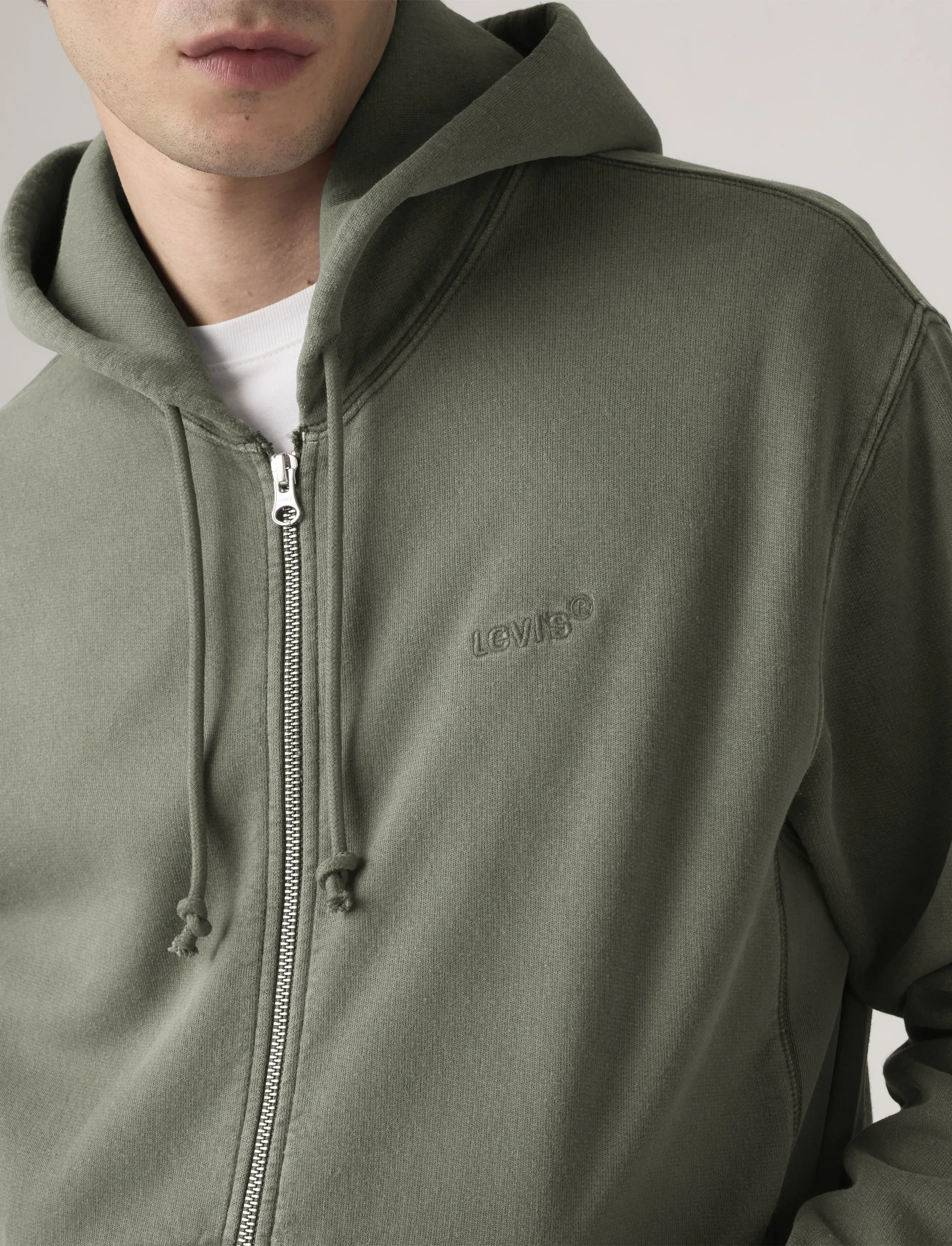 Levi's® - AUTHENTIC FULL ZIP GARMENT DYE - dressipluusid - greens - 4