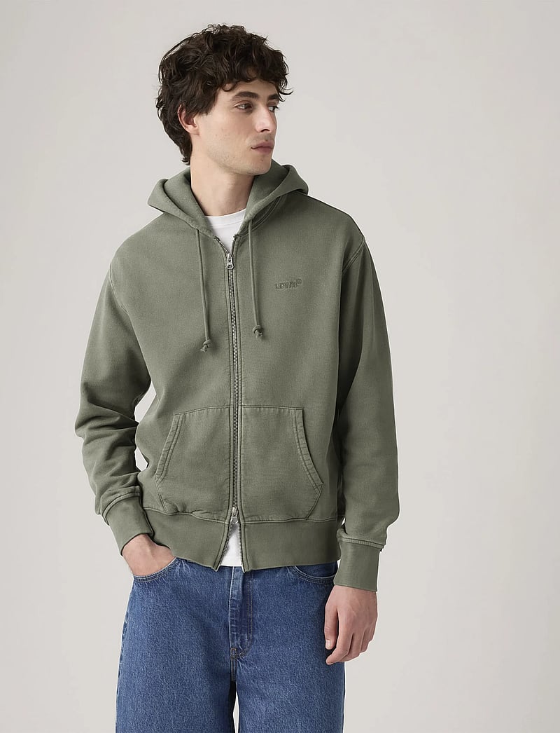 Levi's® - AUTHENTIC FULL ZIP GARMENT DYE - swetry - greens - 5