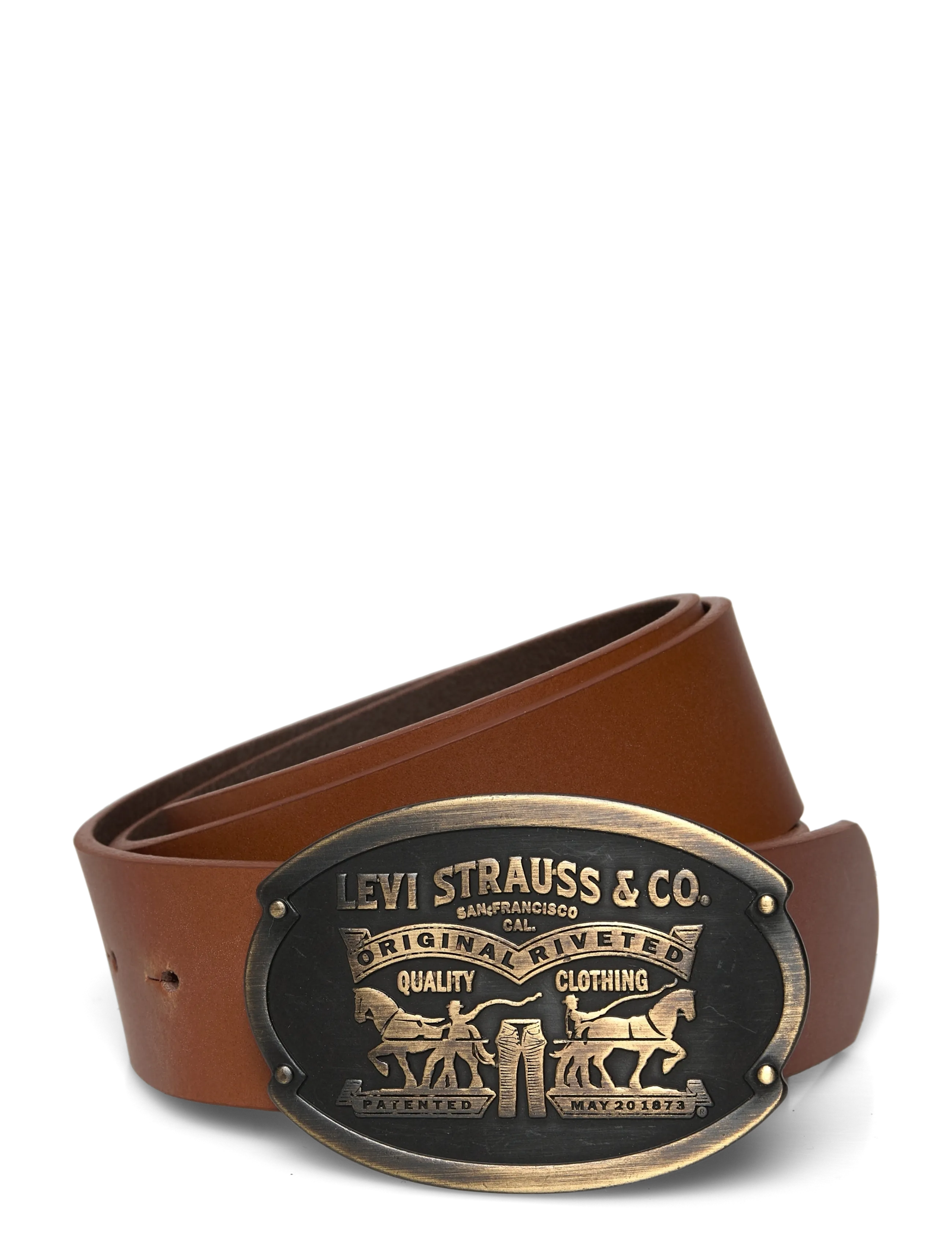 LEVI'S Billy Plaque Gürtel Toffee Braun - 85 - Herren