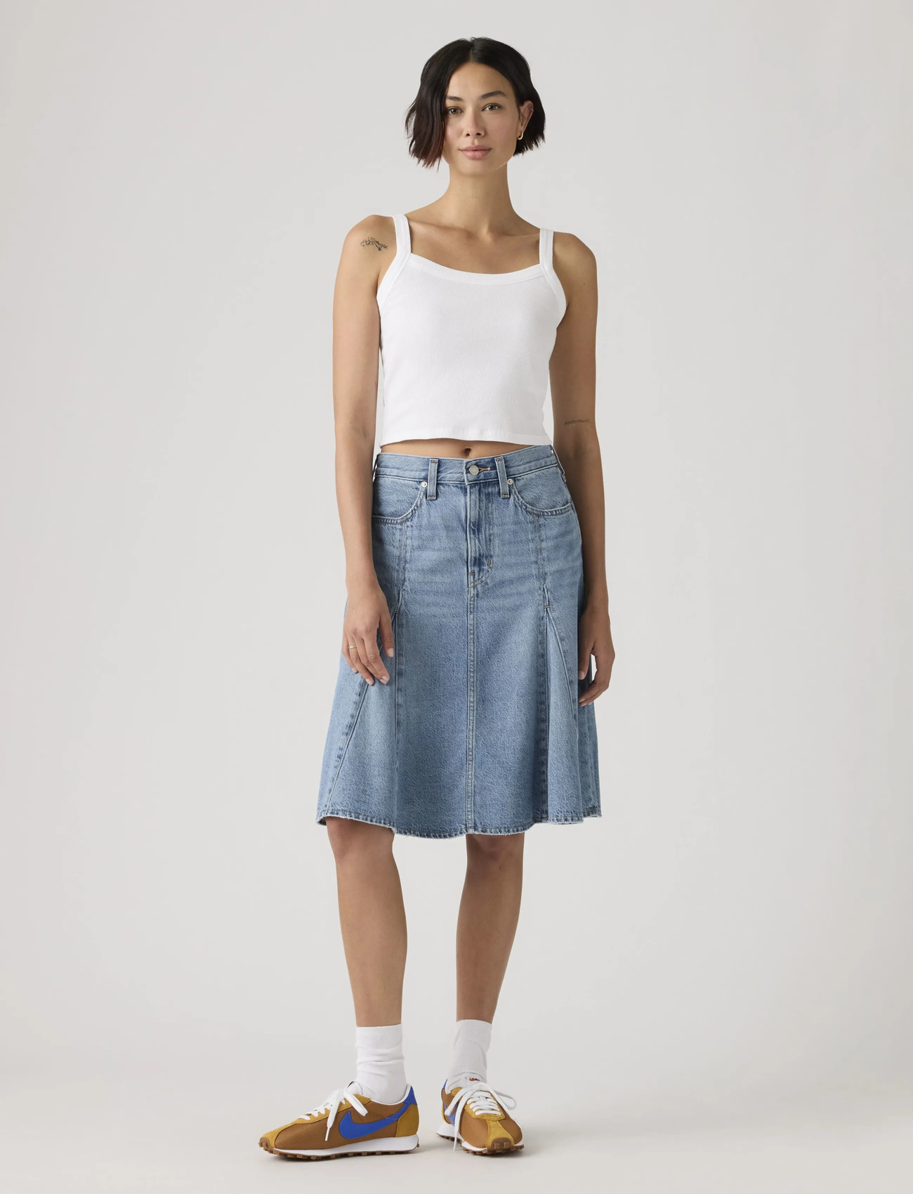 Levi's® Godet Knee Length Skirt Good G - Blue - 24