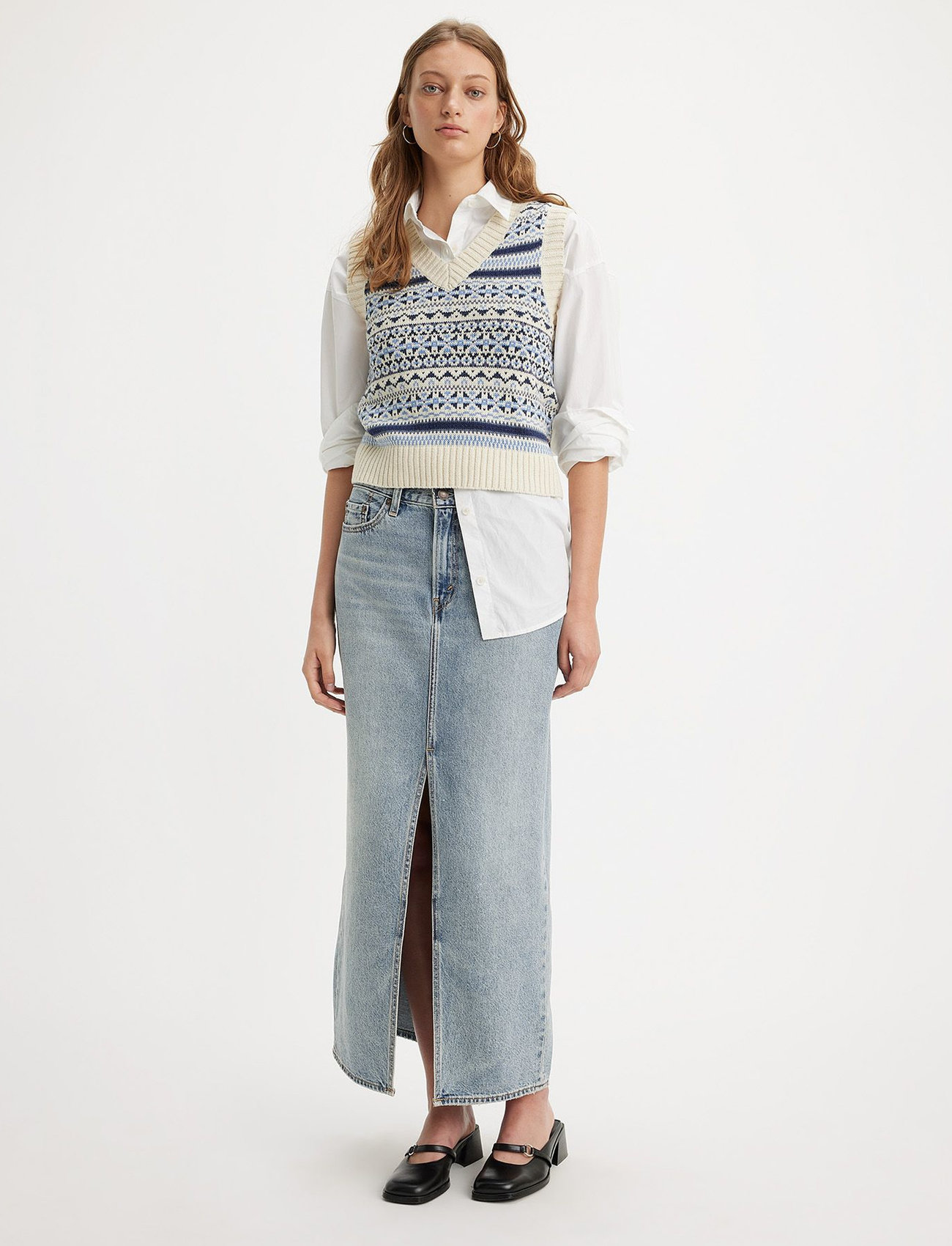 Levi's® Ankle Column Skirt Please Hold - Blue - 24