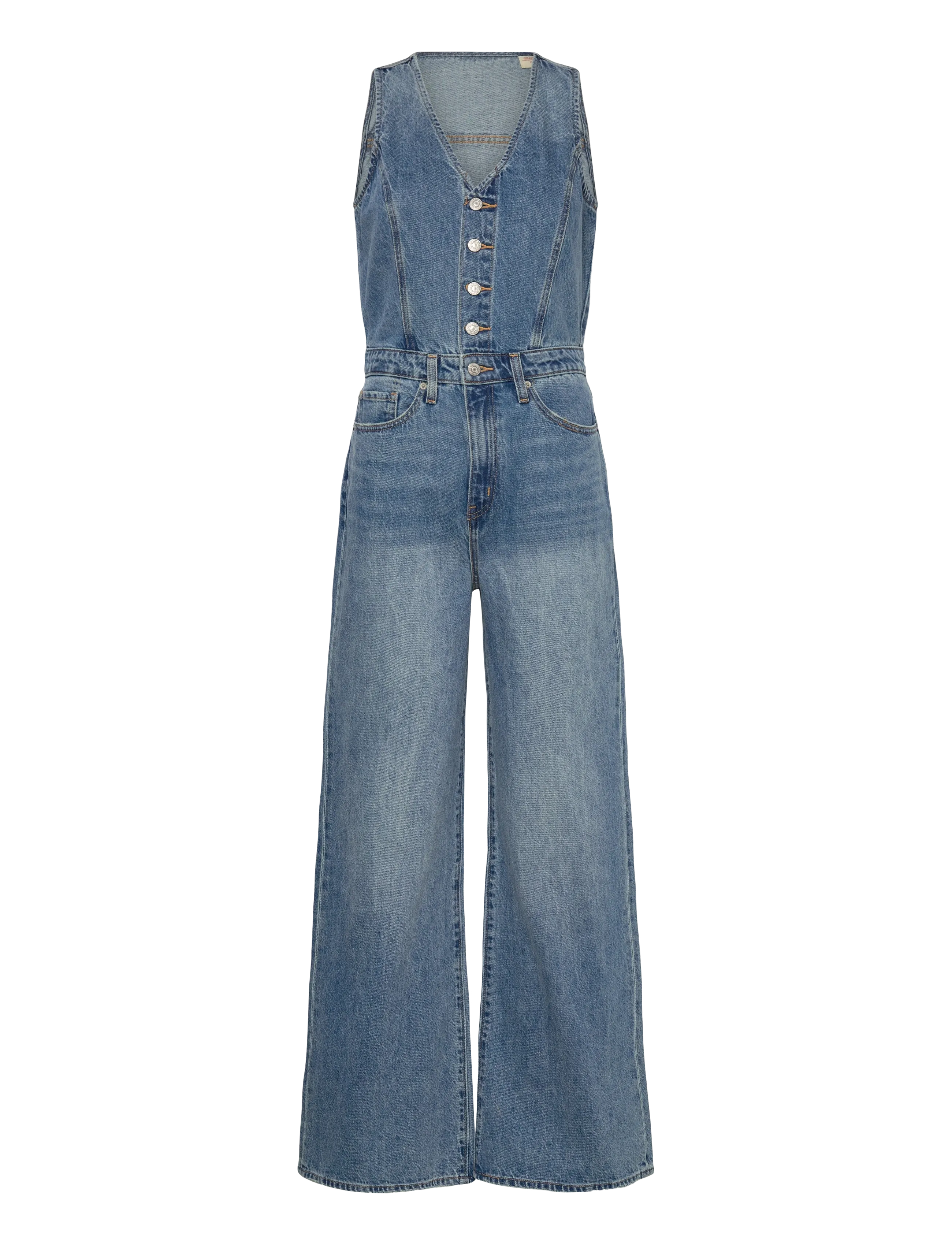 Levi's® DNM VEST WIDELG JUMPSUIT OWN I - Nyheder - MED INDIGO - WORN IN / blue
