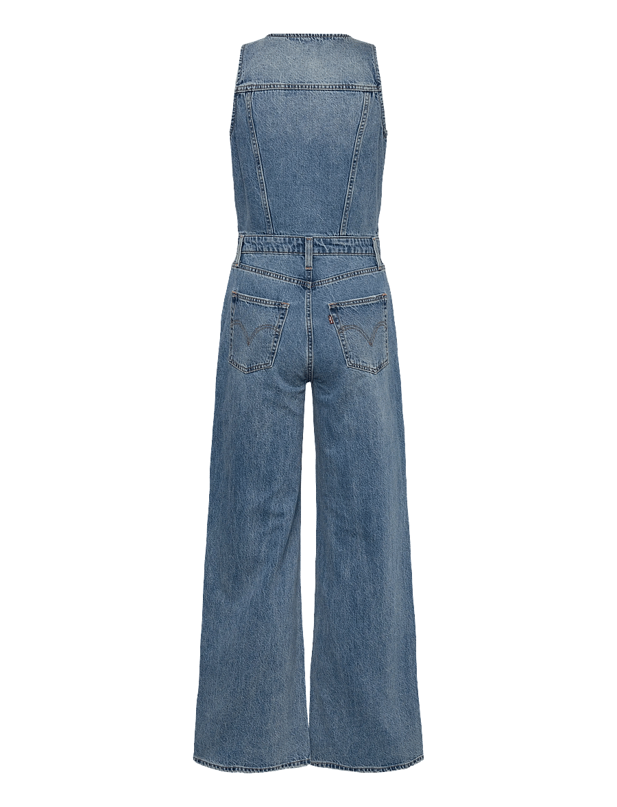 Levi's® - DNM VEST WIDELG JUMPSUIT OWN I - jumpsuits - med indigo - worn in - 2