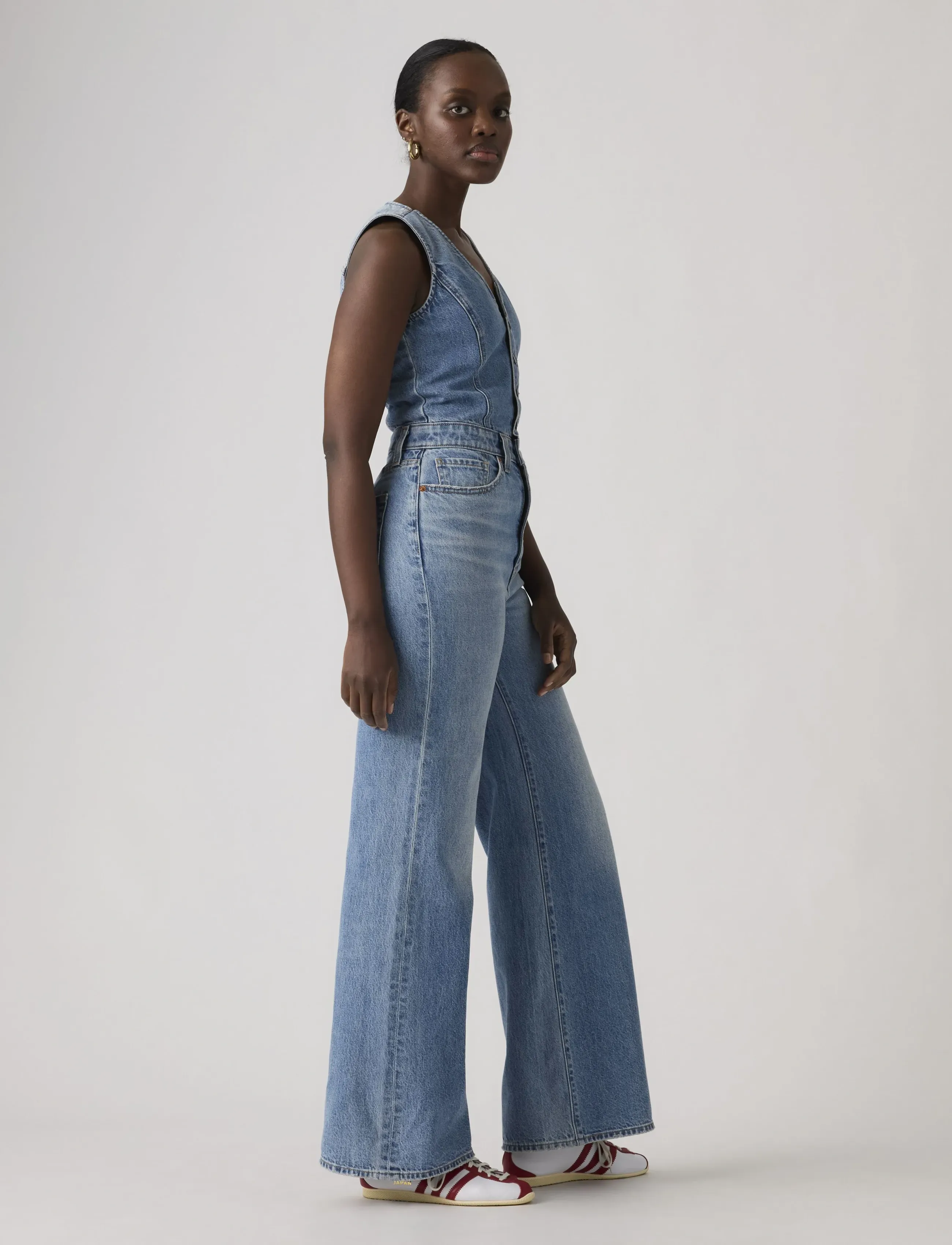 Levi's® - DNM VEST WIDELG JUMPSUIT OWN I - combinaisons - med indigo - worn in - 3