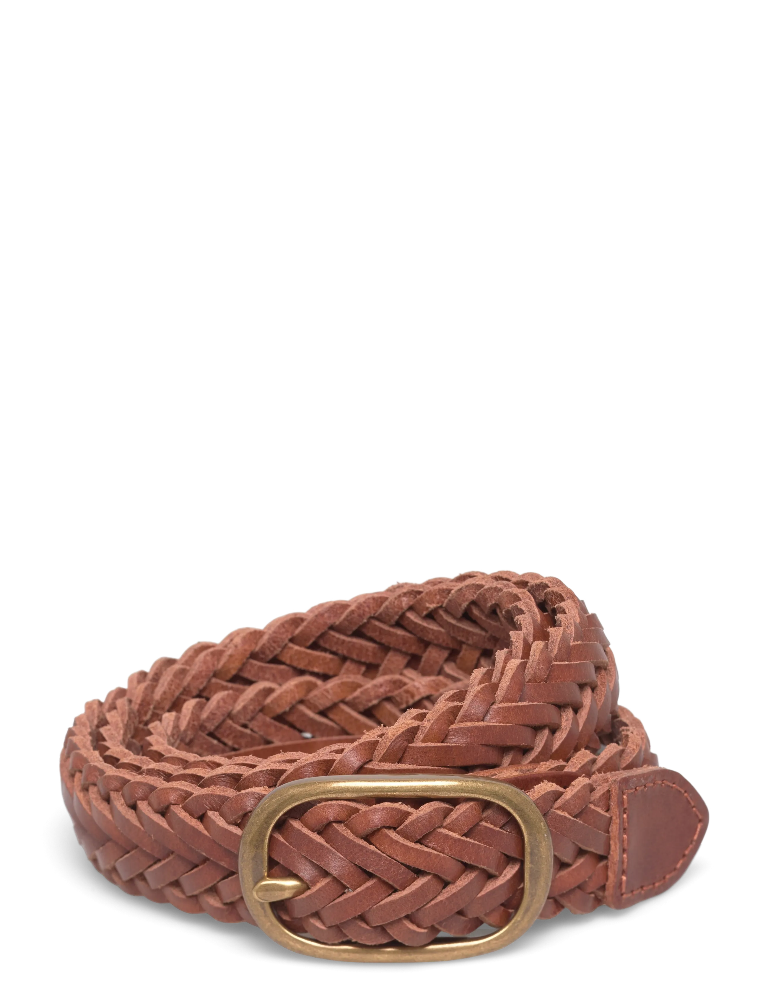 WOMENS CHARLIE BRAID BELT LEAT - NEUTRALS