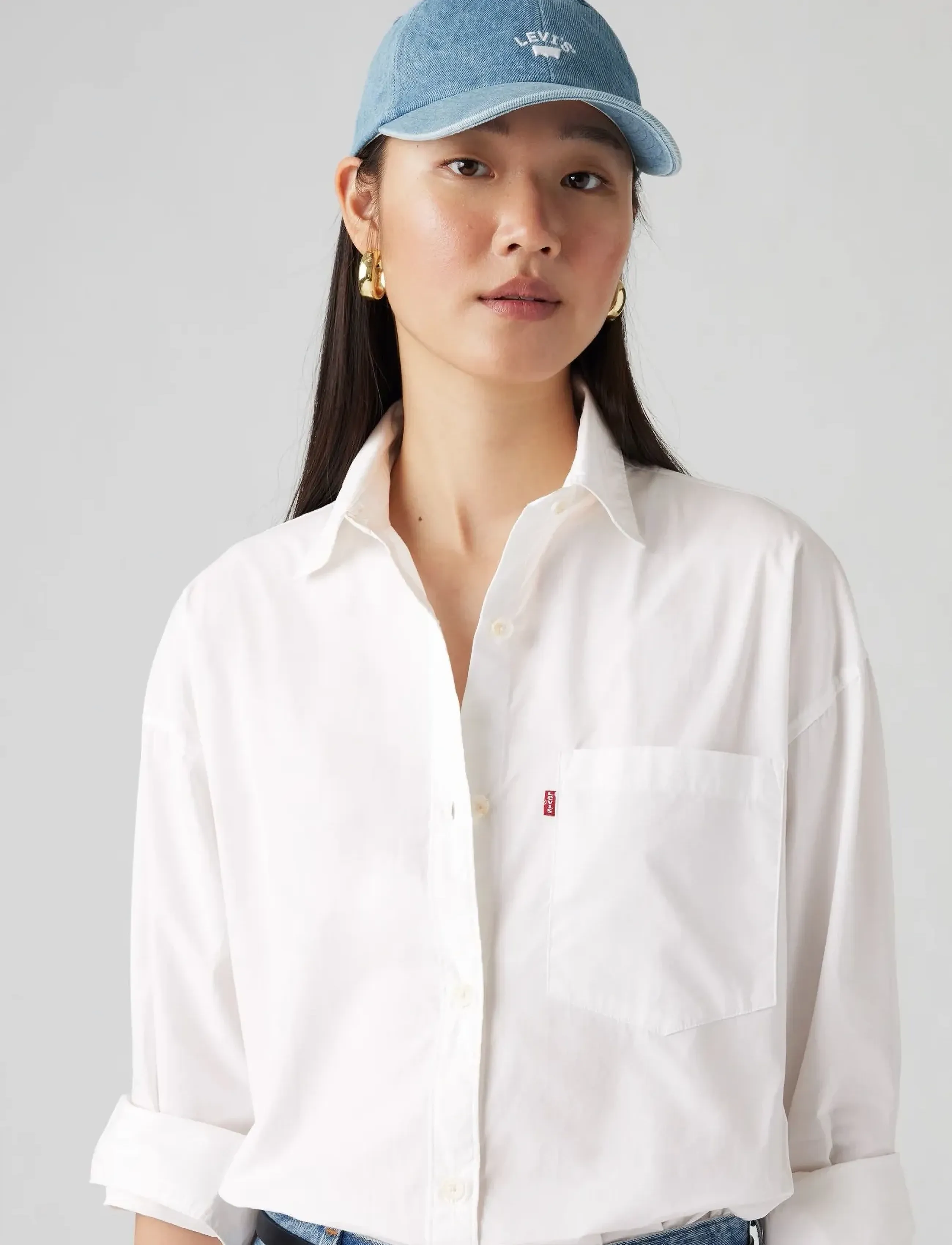 Lazy Girl Logo Cap Indigo Ligh