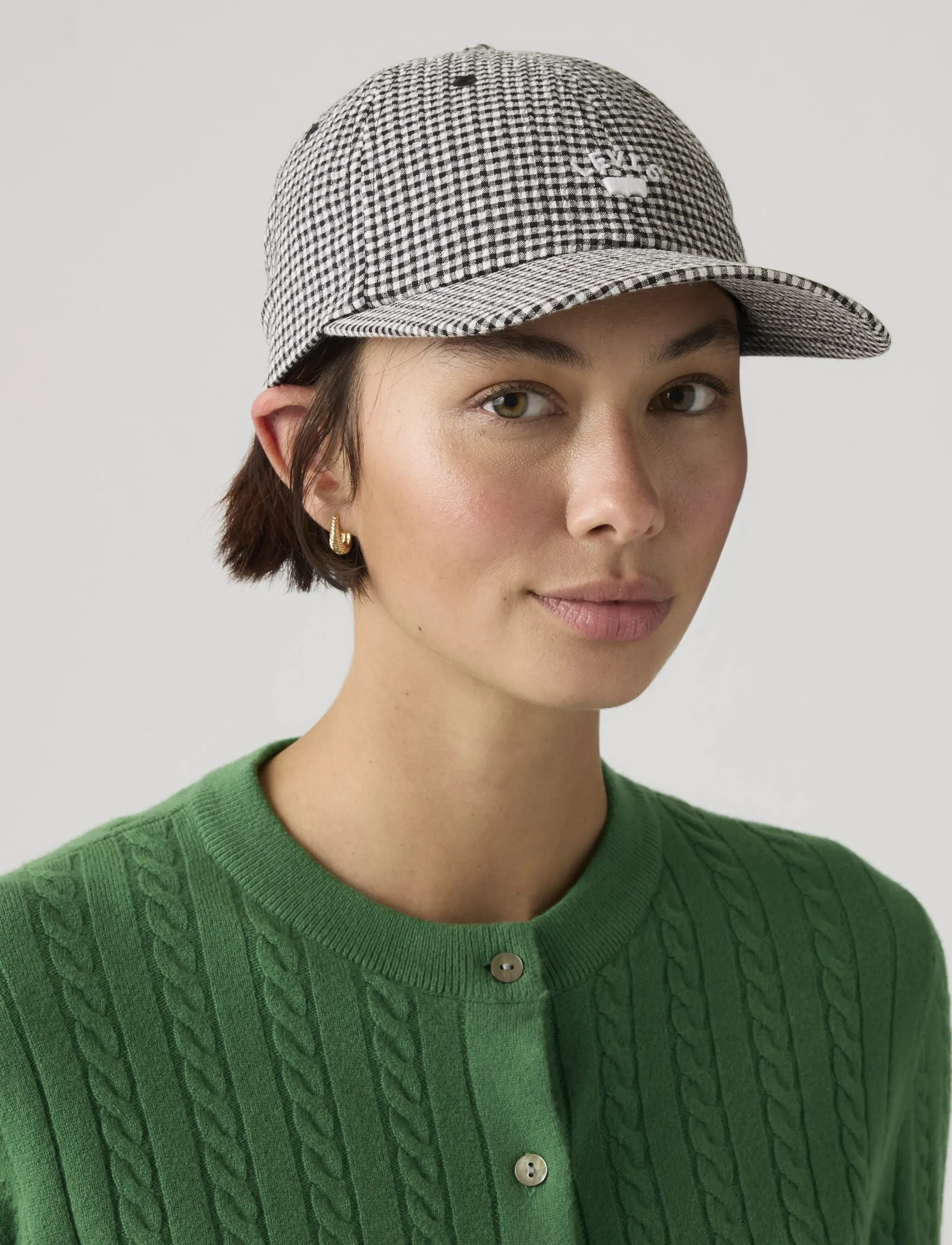 Levi's Lazy Girl Logo Cap Caviar Seer, One Size, Black, Hovedbeklædning > Kasketter, Dame