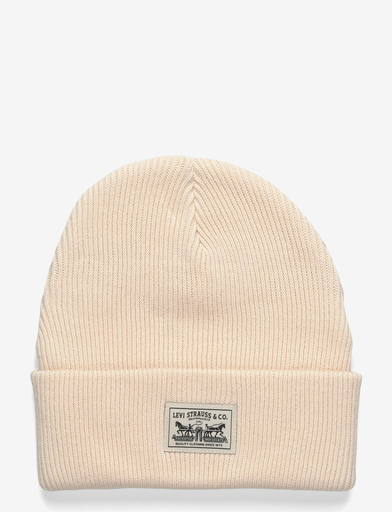 Levi's® - WOMENS BACKPATCH BEANIE WHITE - neutrals - 1