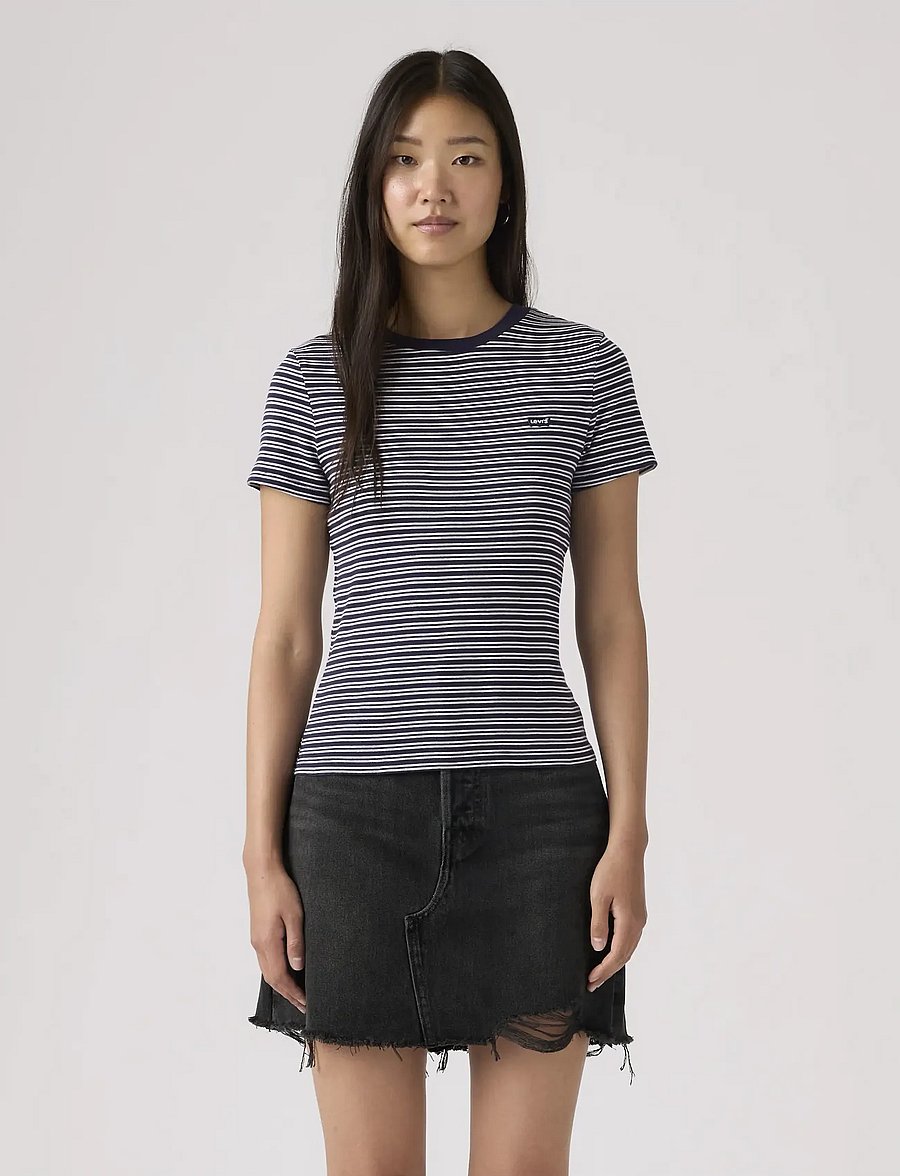 Levi's® - ESSENTIAL HM SS TEE MILA STRIP - t-shirts - blues - 0