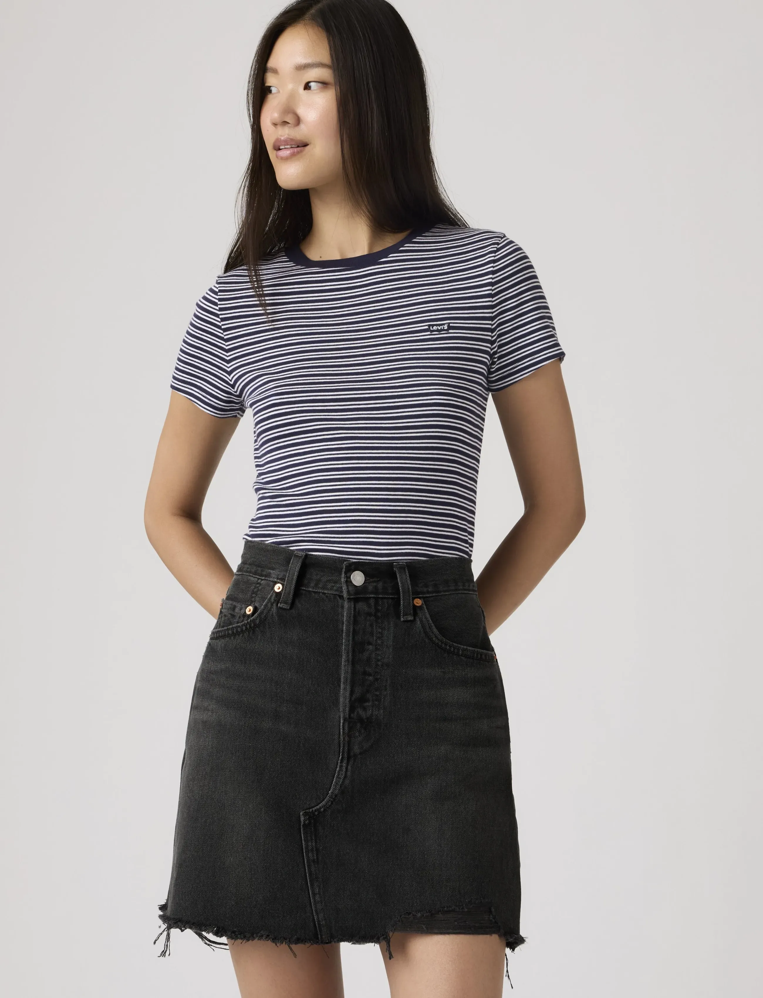 Levi's® - ESSENTIAL HM SS TEE MILA STRIP - t-shirts - blues - 5