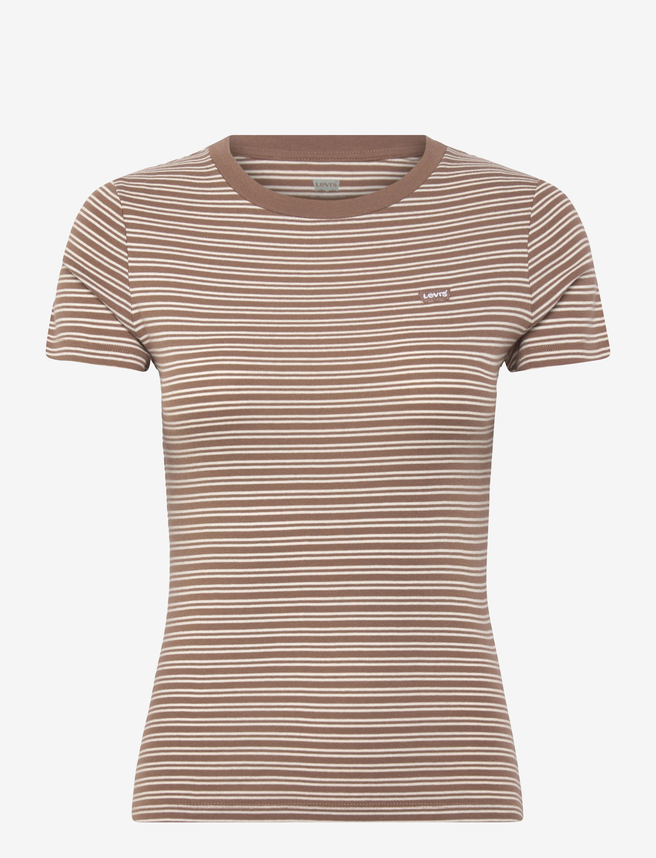 Levi's® - ESSENTIAL HM SS TEE MILA STRIP - t-shirts - browns - 1