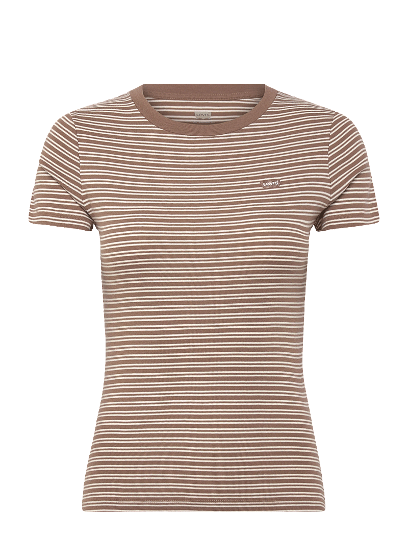 Levi's® - ESSENTIAL HM SS TEE MILA STRIP - t-shirts - browns - 1