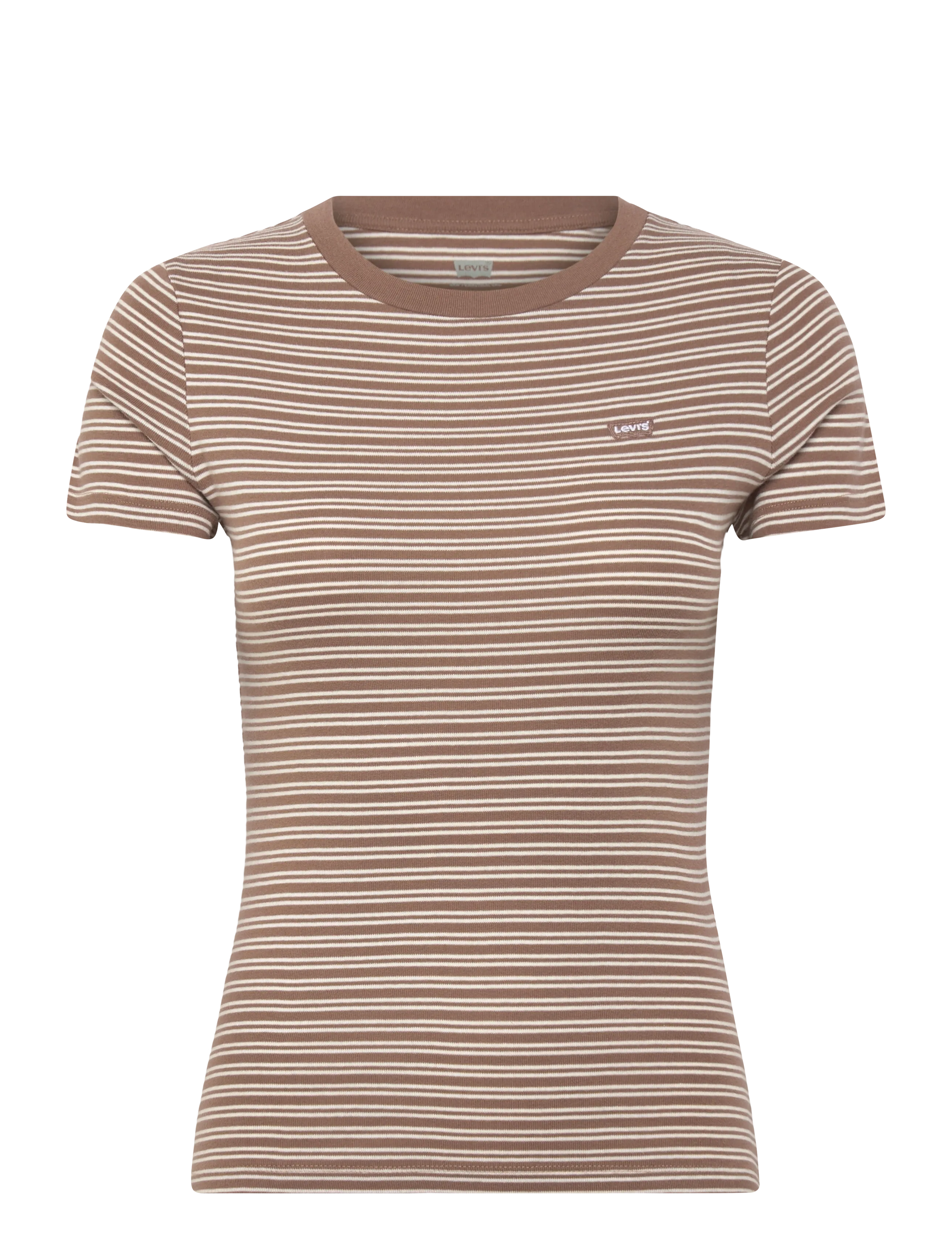Levi's® ESSENTIAL HM SS TEE MILA STRIP - Frühlings-Schnäppchen - BROWNS / brown