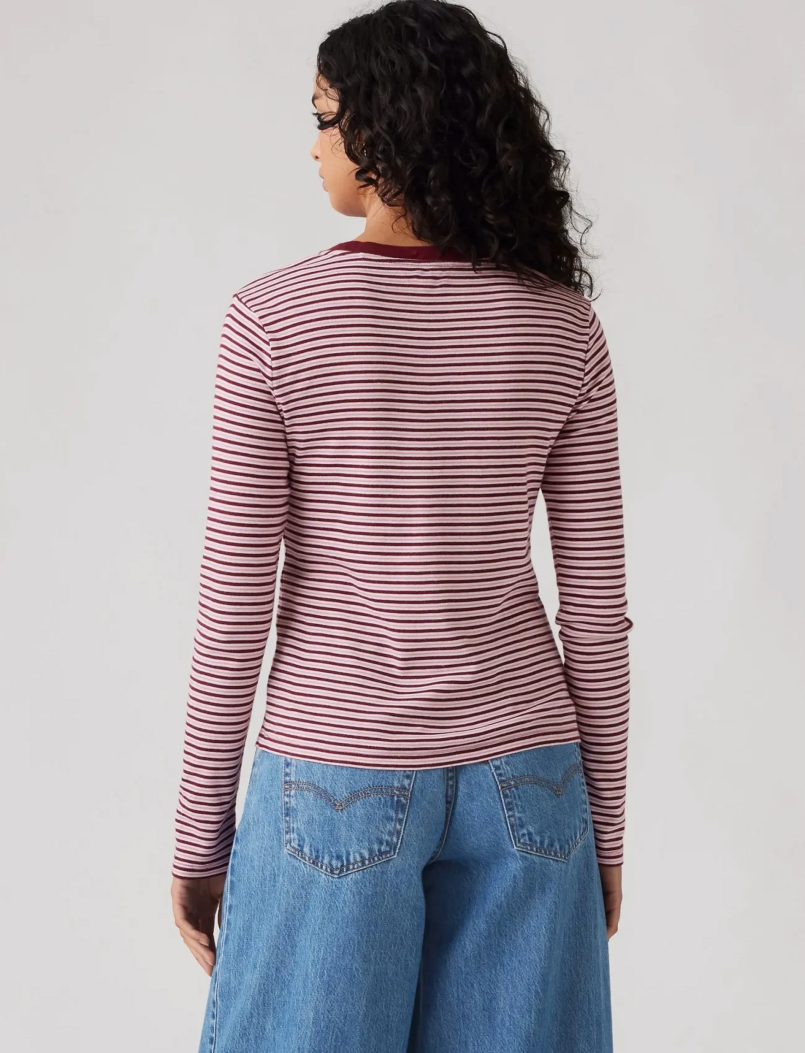 Levi's® - ESSENTIAL HM LS TEE ANITA STRI - reds - 3