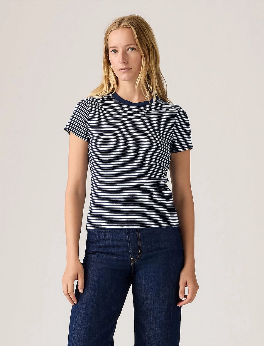 Levi's® - ESSENTIAL HM LS TEE MILA STRIP - langärmlige tops - blues - 0