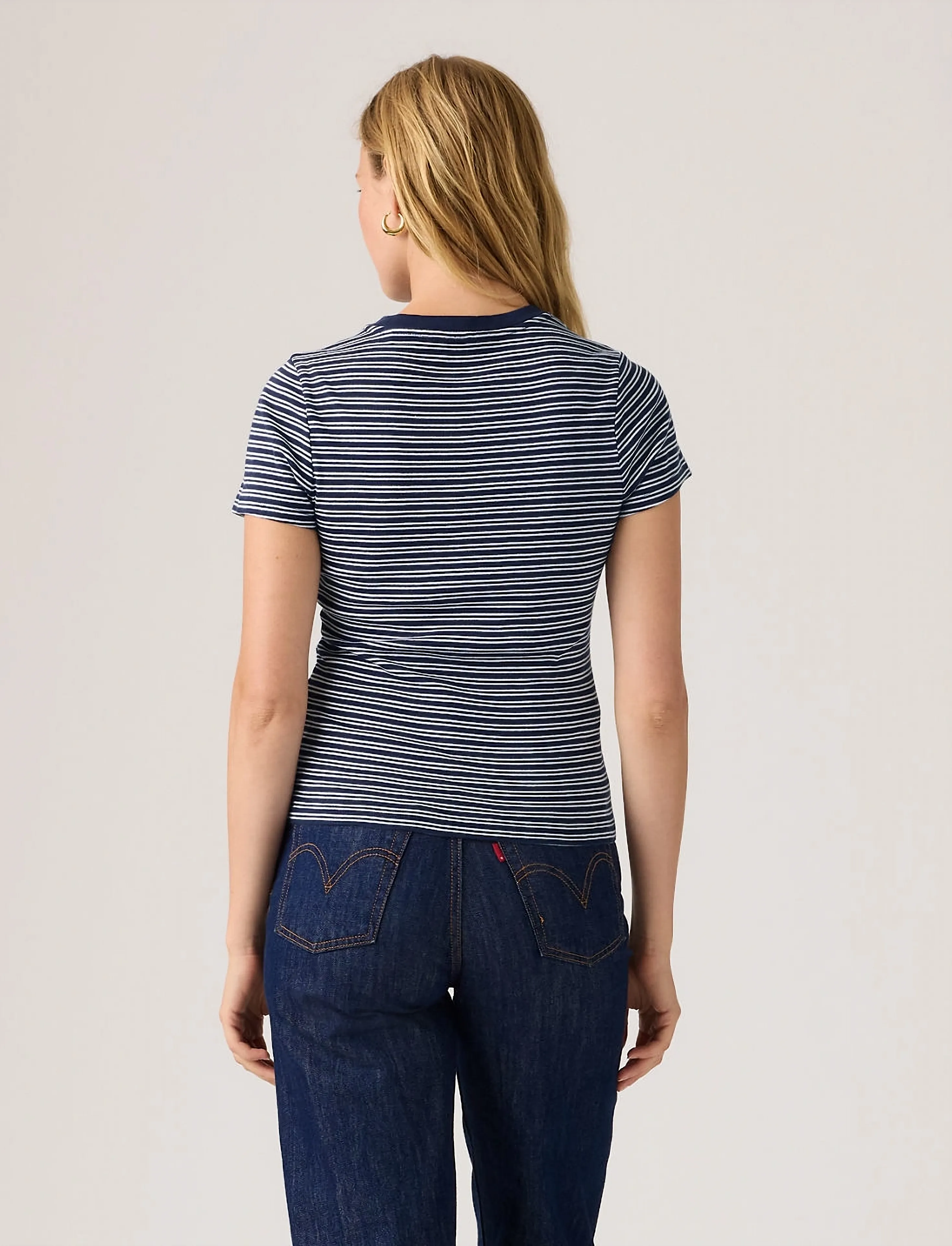 Levi's® - ESSENTIAL HM LS TEE MILA STRIP - långärmade toppar - blues - 3