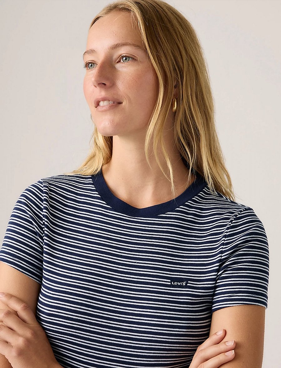 Levi's® - ESSENTIAL HM LS TEE MILA STRIP - langärmlige tops - blues - 4