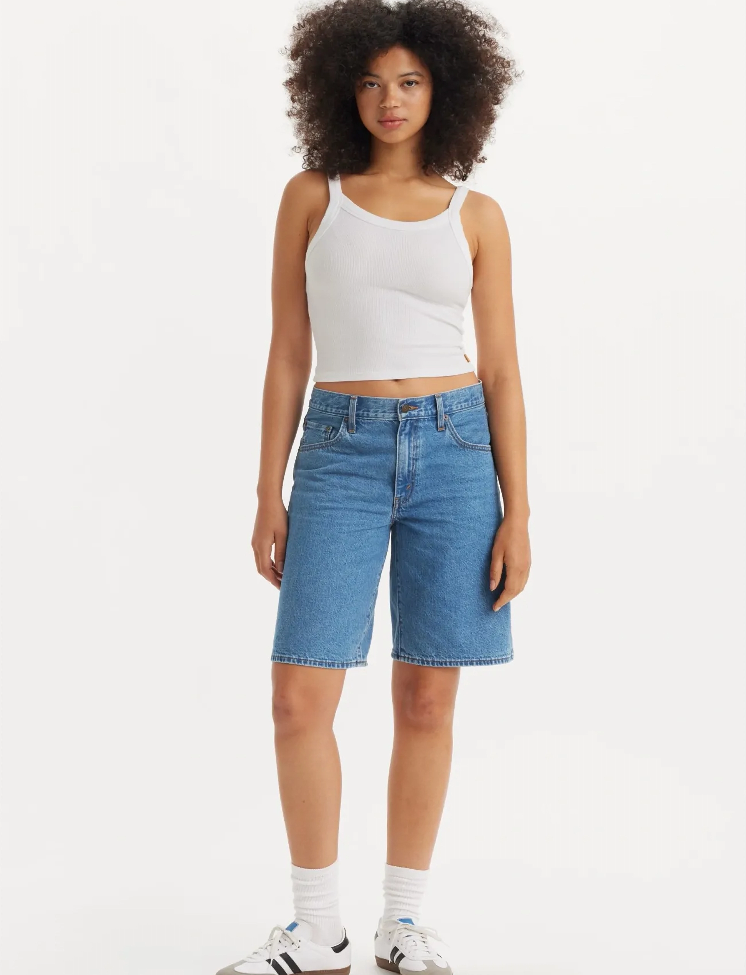 Levi's® - BAGGY DAD JORT FOOLISH LOVE - dark indigo - flat finish - 4