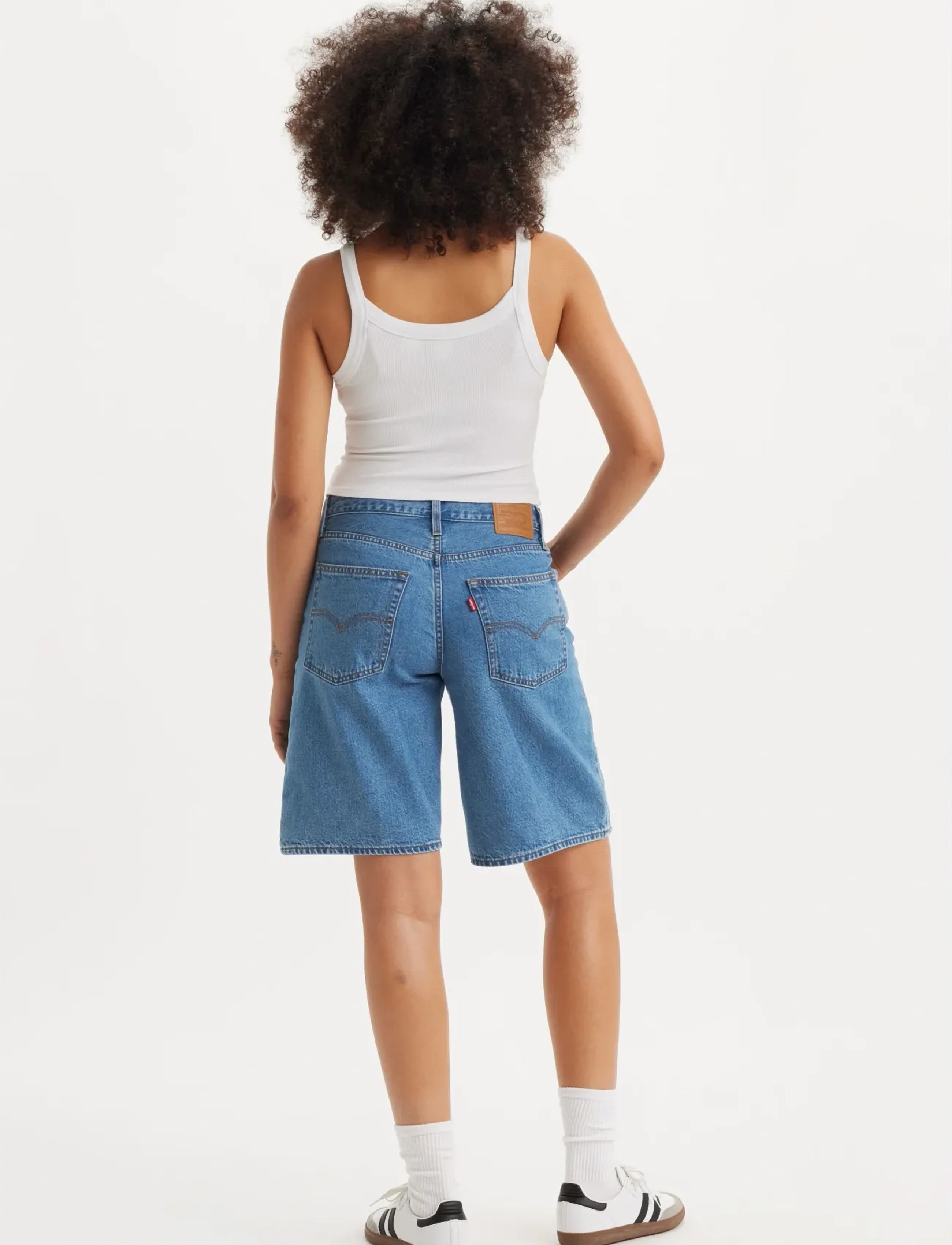 Levi's® - BAGGY DAD JORT FOOLISH LOVE - dark indigo - flat finish - 5
