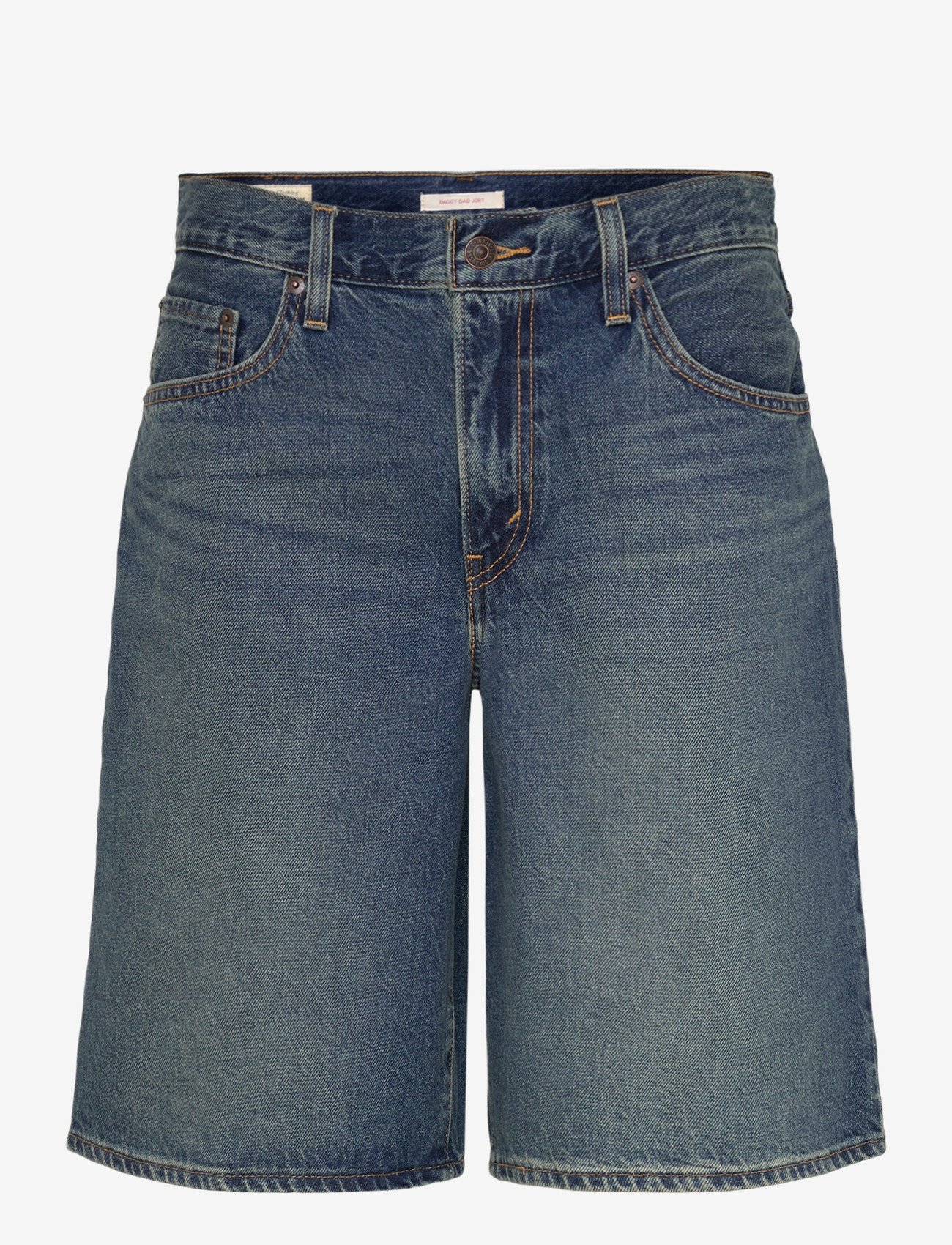Levi's® - BAGGY DAD JORT HINGED HEART JO - jeansshorts - dark indigo - worn in - 1