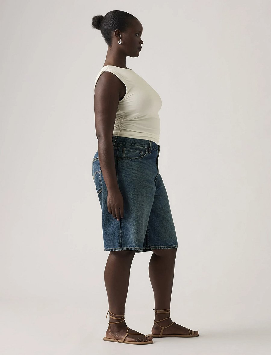 Levi's® - BAGGY DAD JORT HINGED HEART JO - jeansshorts - dark indigo - worn in - 3