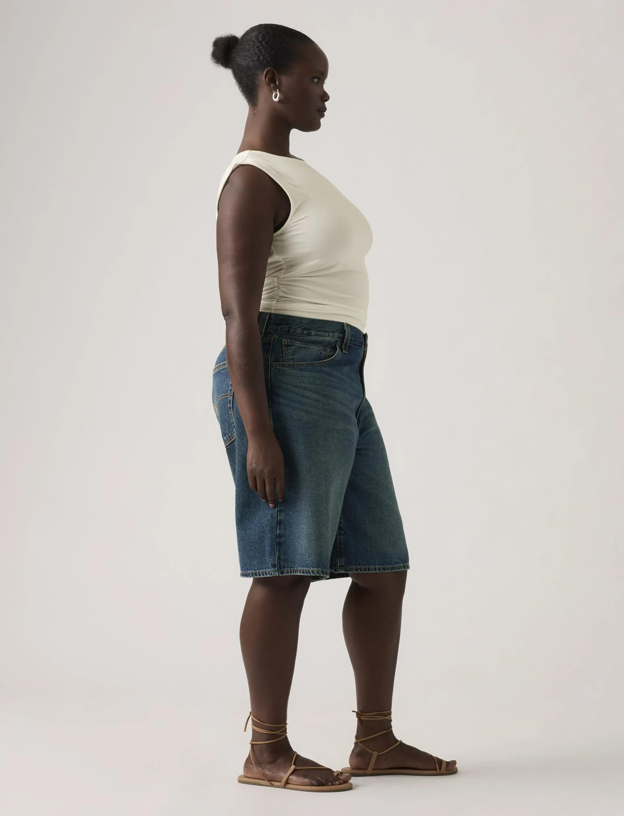 Levi's® - BAGGY DAD JORT HINGED HEART JO - gallastuttbuxur - dark indigo - worn in - 3