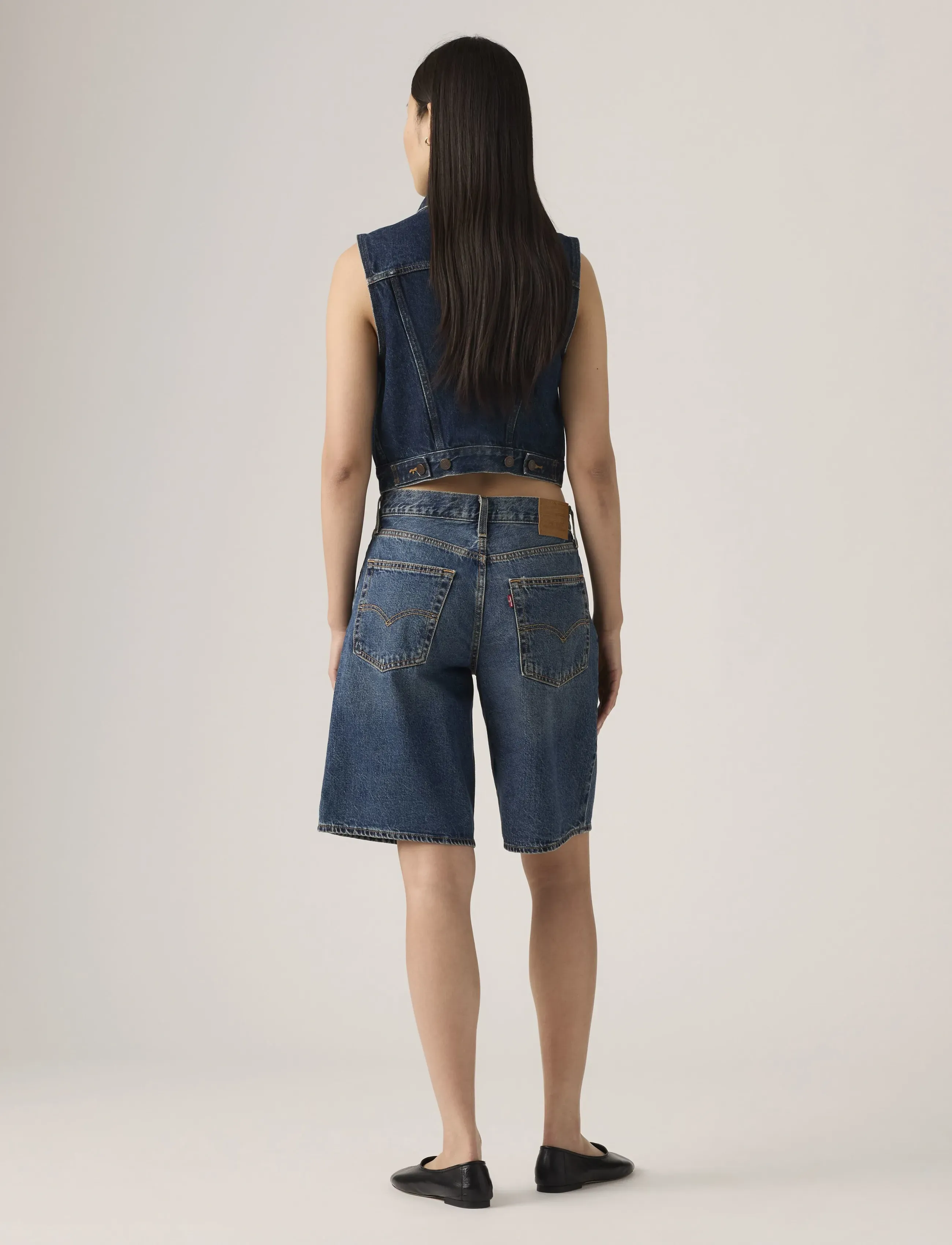 Levi's® - BAGGY DAD JORT HINGED HEART JO - gallastuttbuxur - dark indigo - worn in - 4