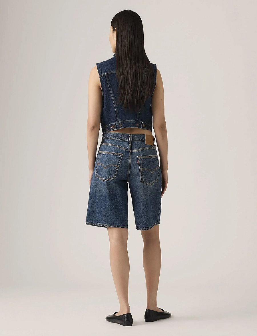 Levi's® - BAGGY DAD JORT HINGED HEART JO - korte jeansbroeken - dark indigo - worn in - 4