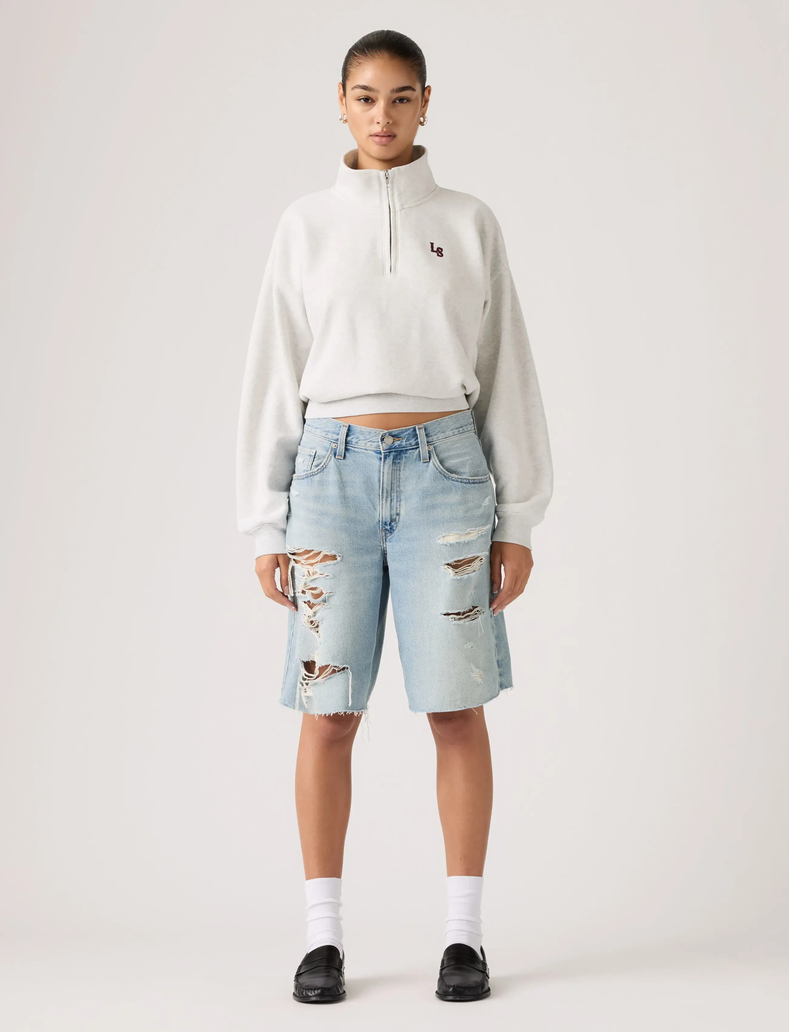 Levi's® - BAGGY DAD JORT BEEN THERE JORT - short en jeans - light indigo - worn in - 2
