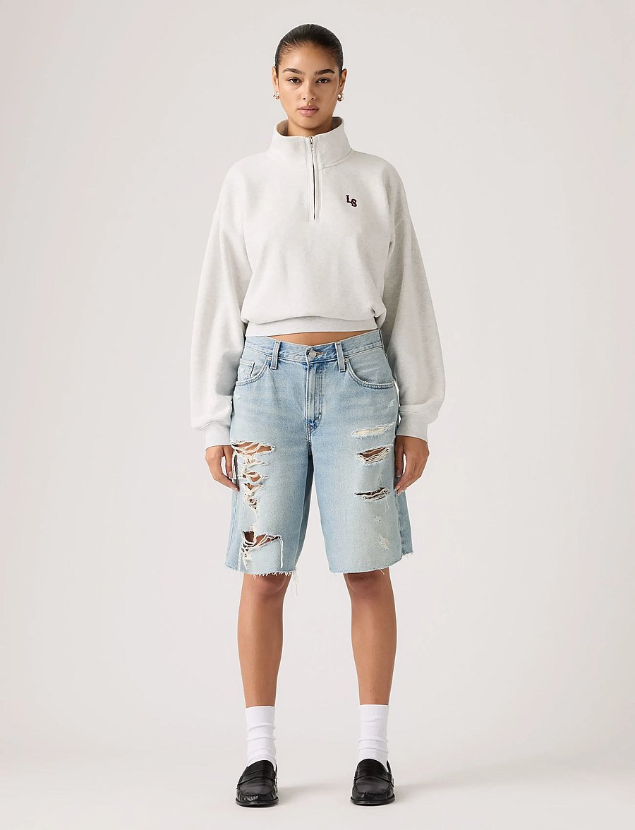 Levi's® - BAGGY DAD JORT BEEN THERE JORT - short en jeans - light indigo - worn in - 2