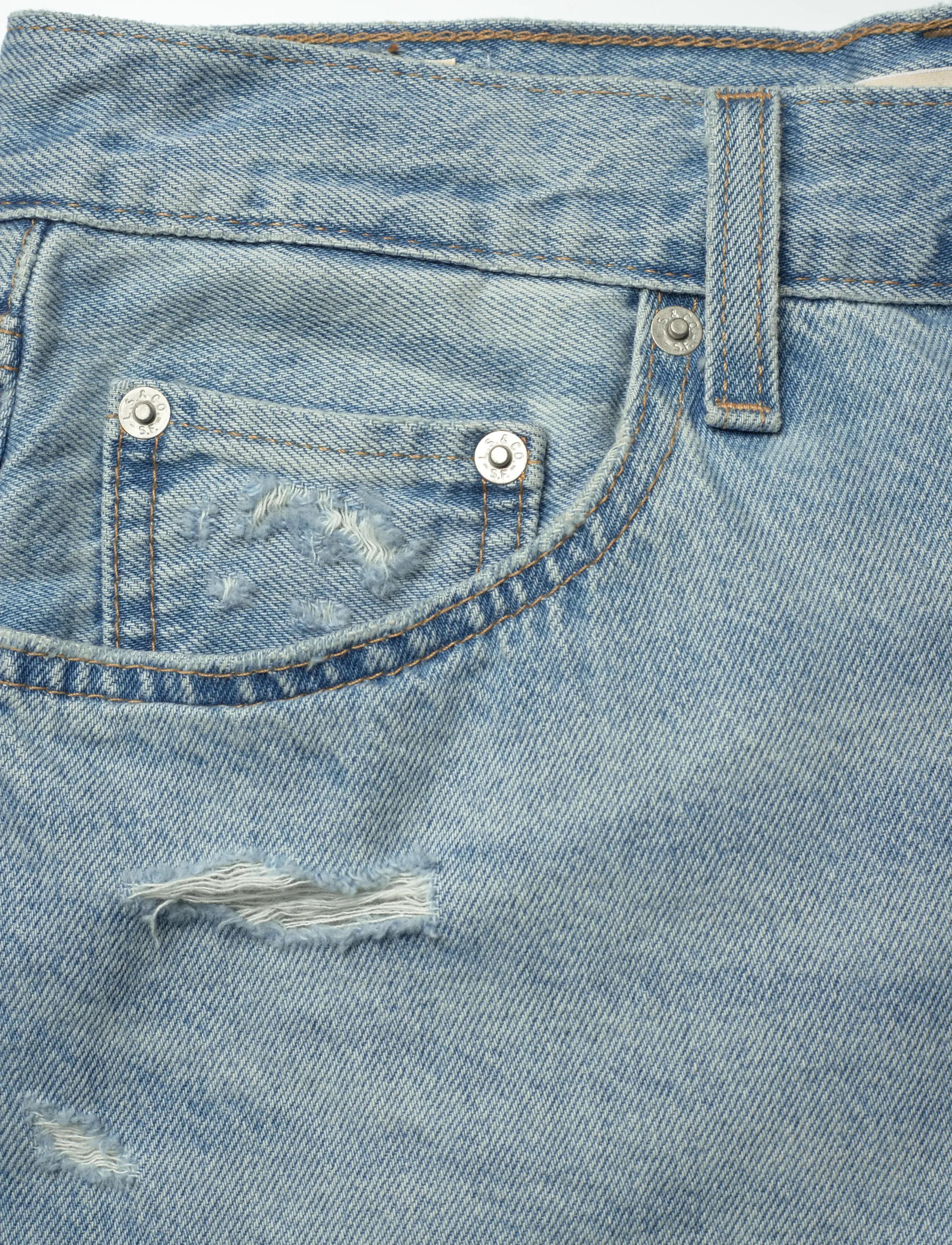 Levi's® - BAGGY DAD JORT BEEN THERE JORT - short en jeans - light indigo - worn in - 3
