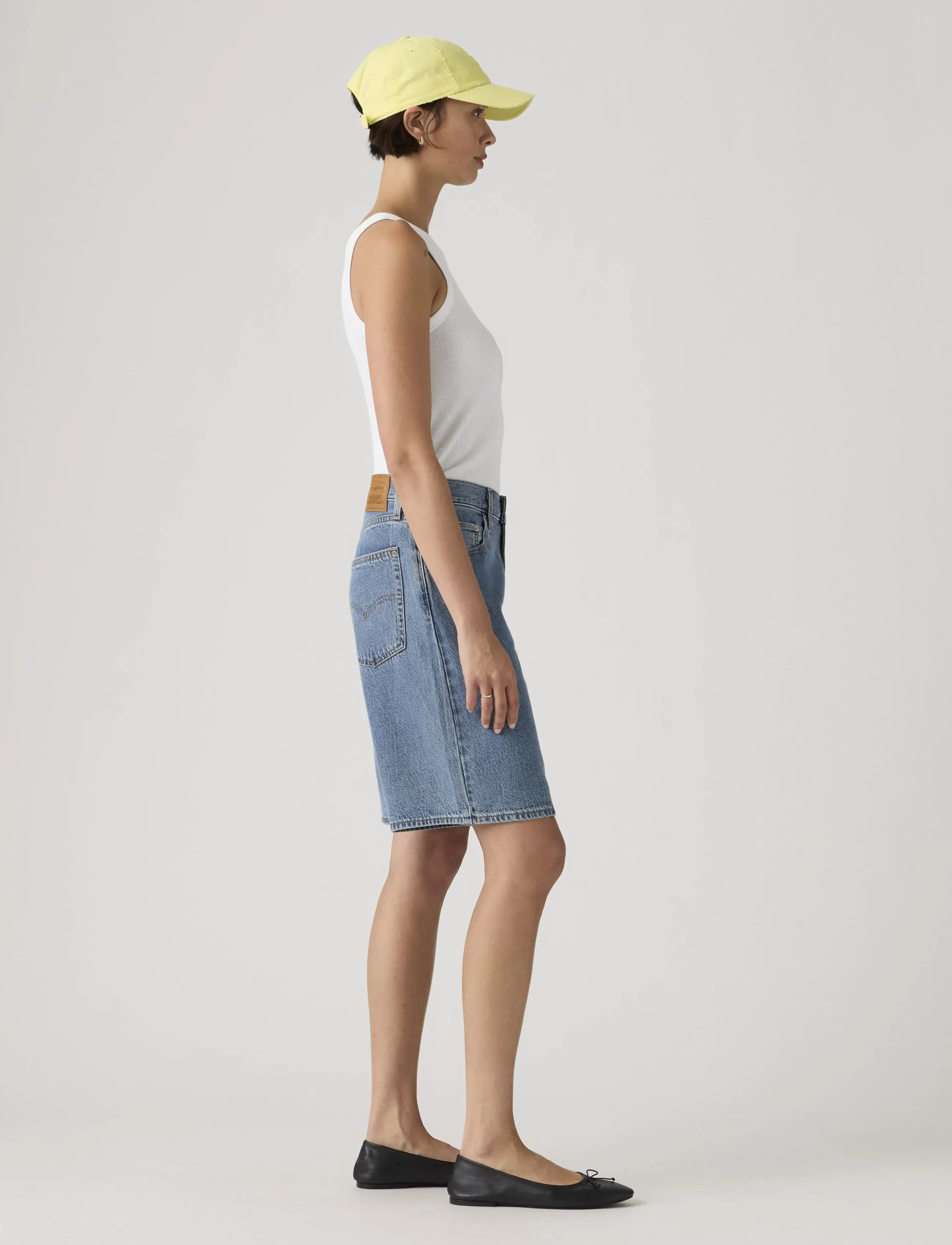 Levi's® - BAGGY DAD JORT OWN IT TENCEL - jorts - med indigo - flat finish - 3