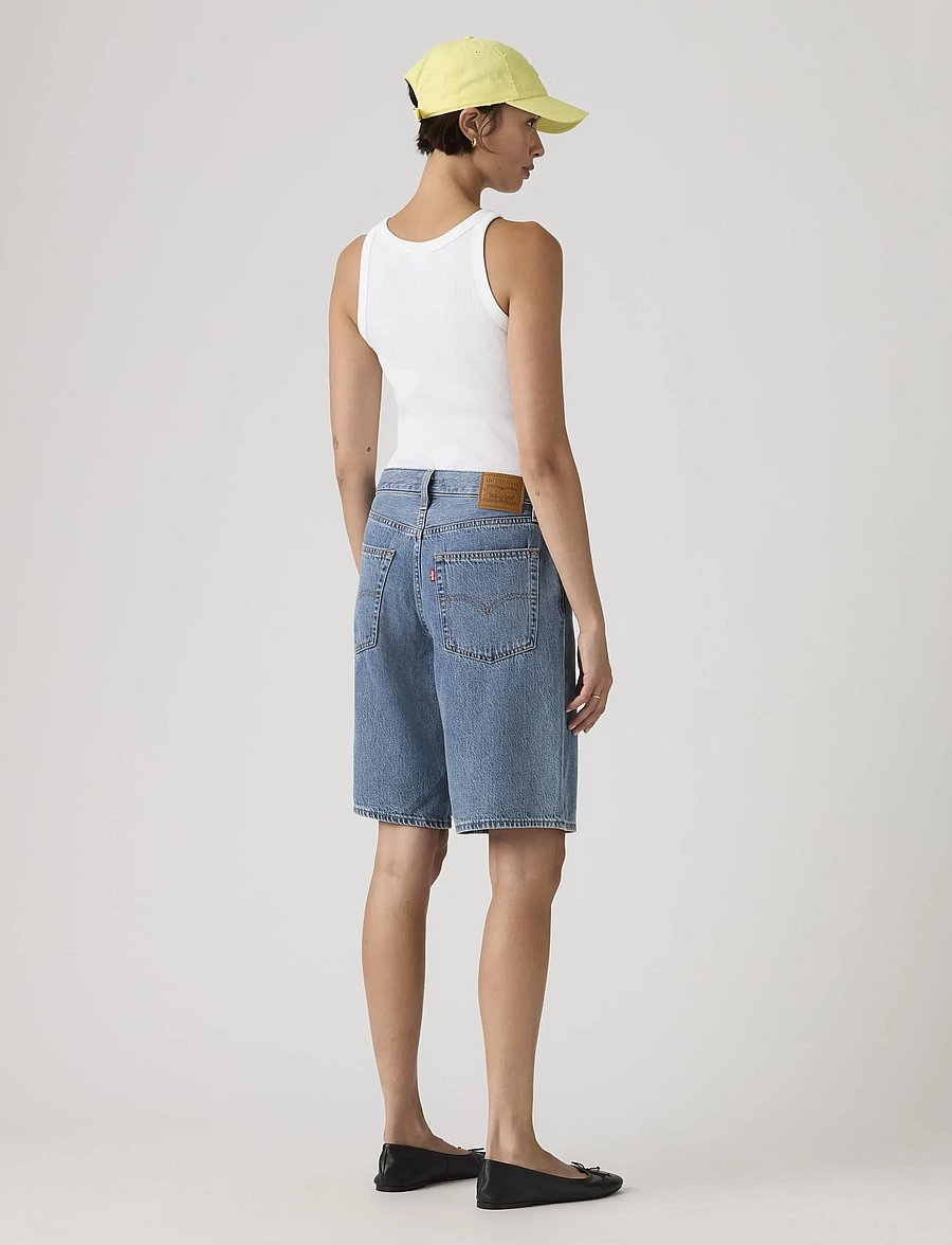 Levi's® - BAGGY DAD JORT OWN IT TENCEL - jorts - med indigo - flat finish - 4