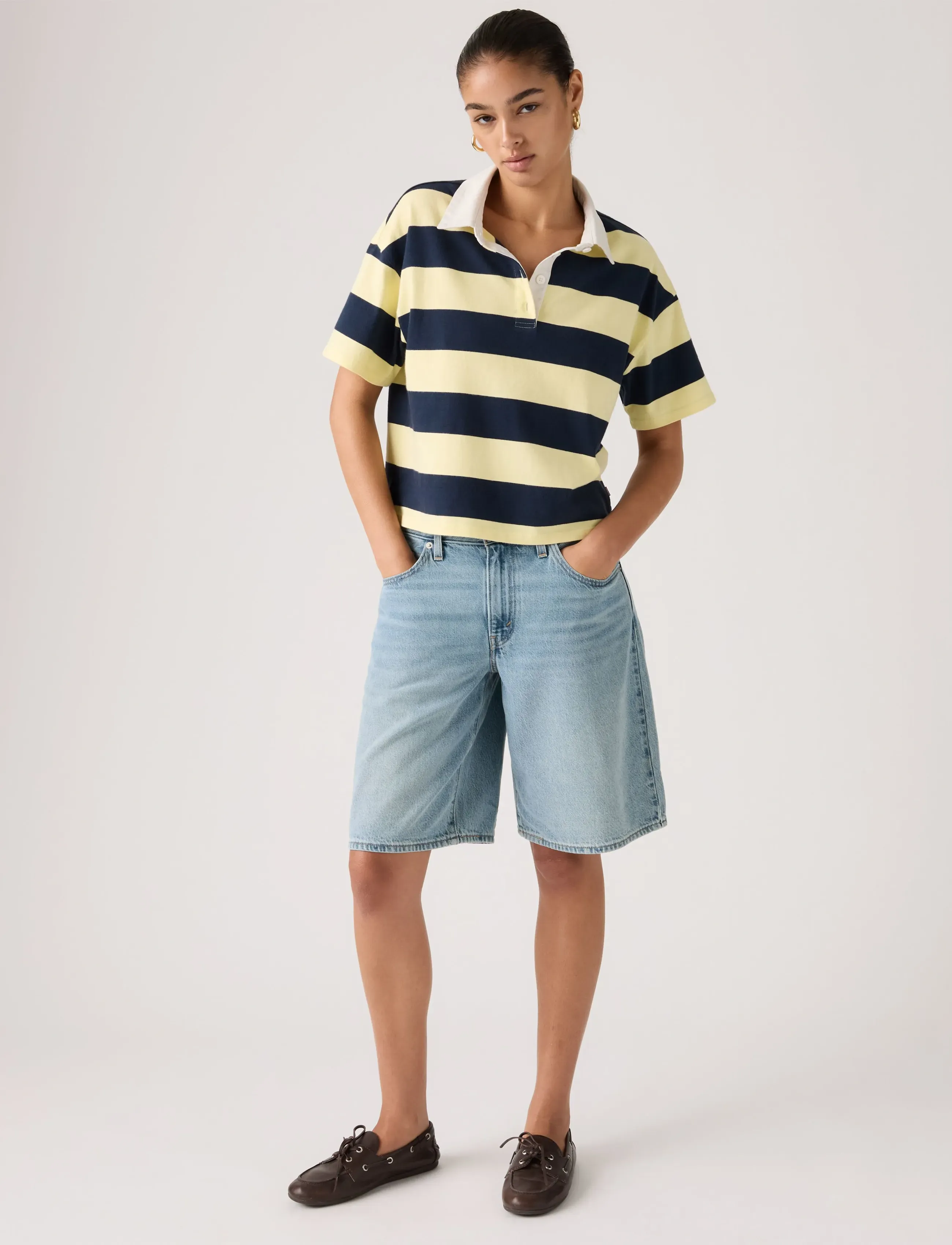 Levi's Baggy Dad Jort We Did It Short, Kvinder, Baggy Jorts, Blå, Str: 28