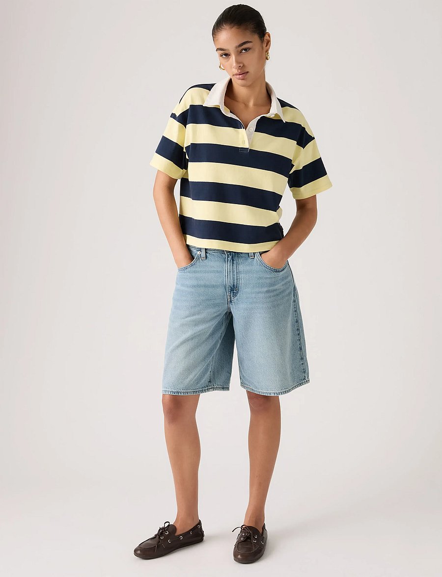 Levi's® - BAGGY DAD JORT WE DID IT SHORT - jorts - med indigo - worn in - 0