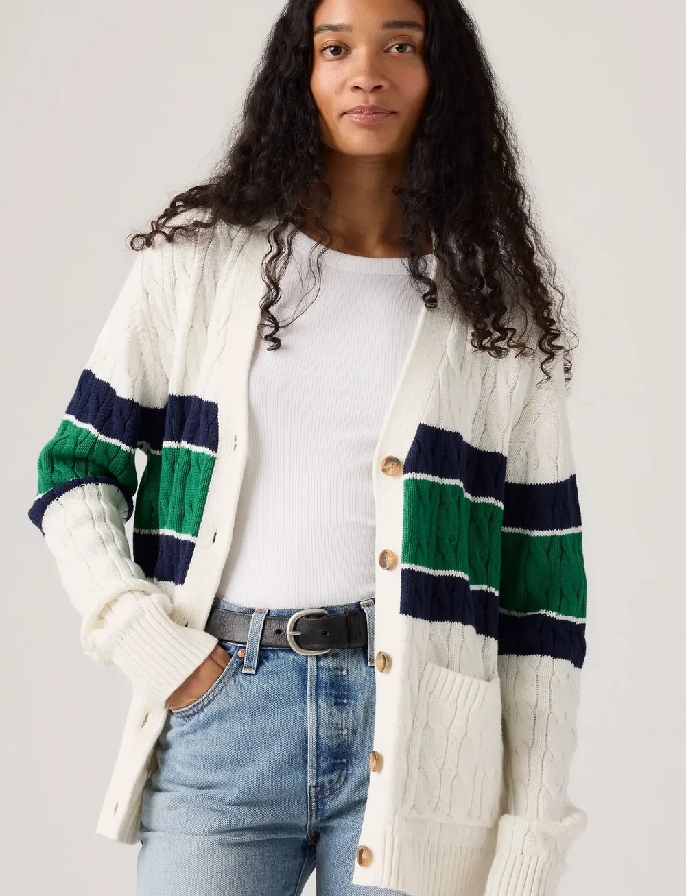Levi's® - BOYFRIEND POCKET CARDI REGIMEN - gilets - multi-color - 0