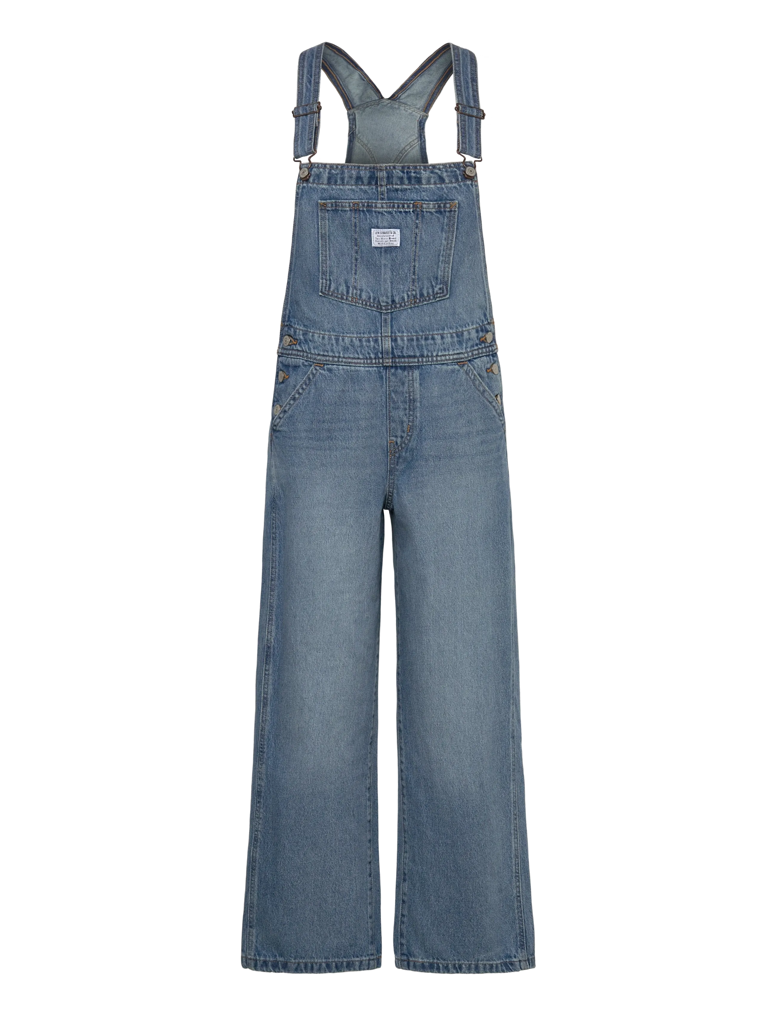 Levi's® - FL BAGGY OVERALL NOT THE SAME - jumpsuits - med indigo - worn in - 1