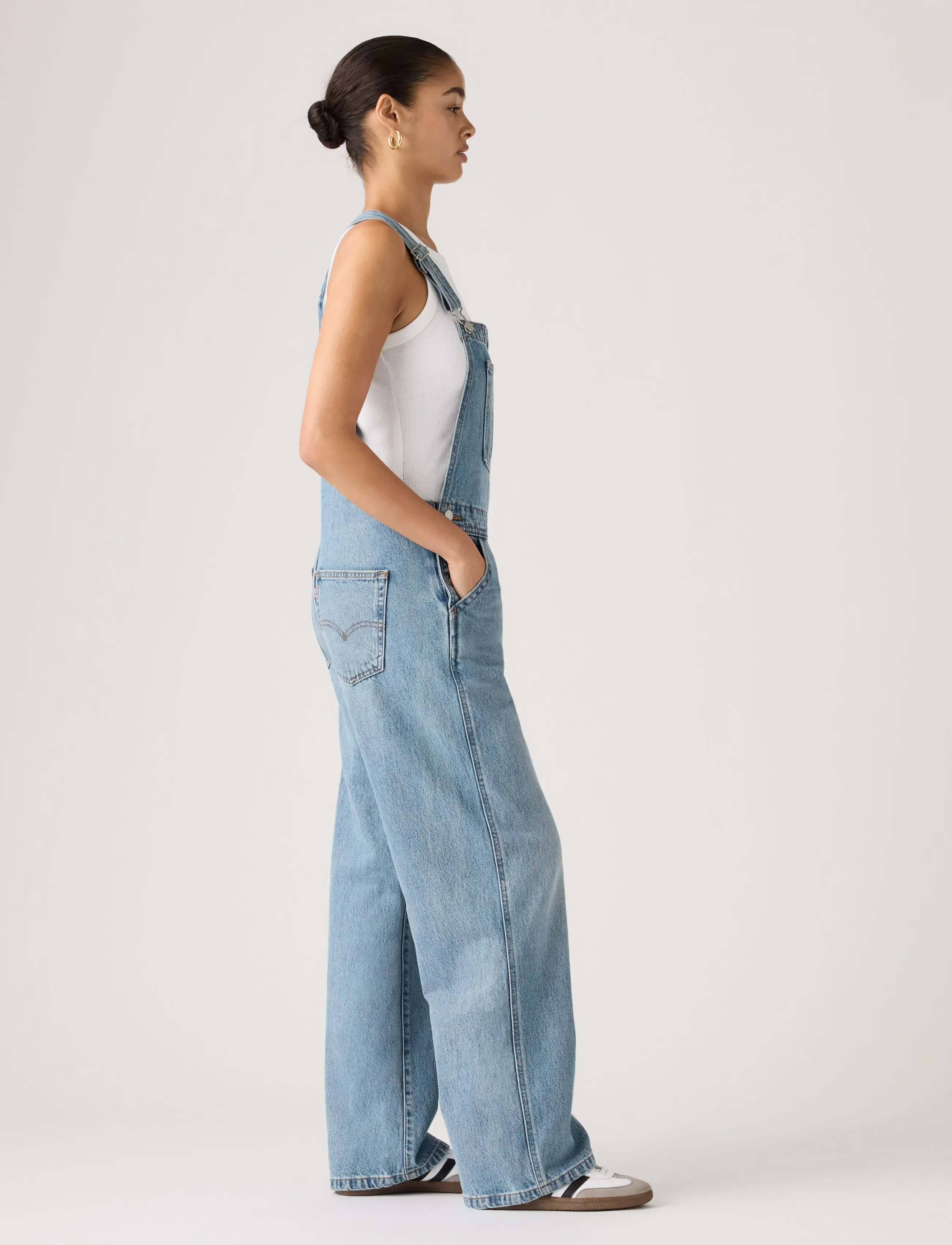 Levi's® - FL BAGGY OVERALL NOT THE SAME - jumpsuits - med indigo - worn in - 3