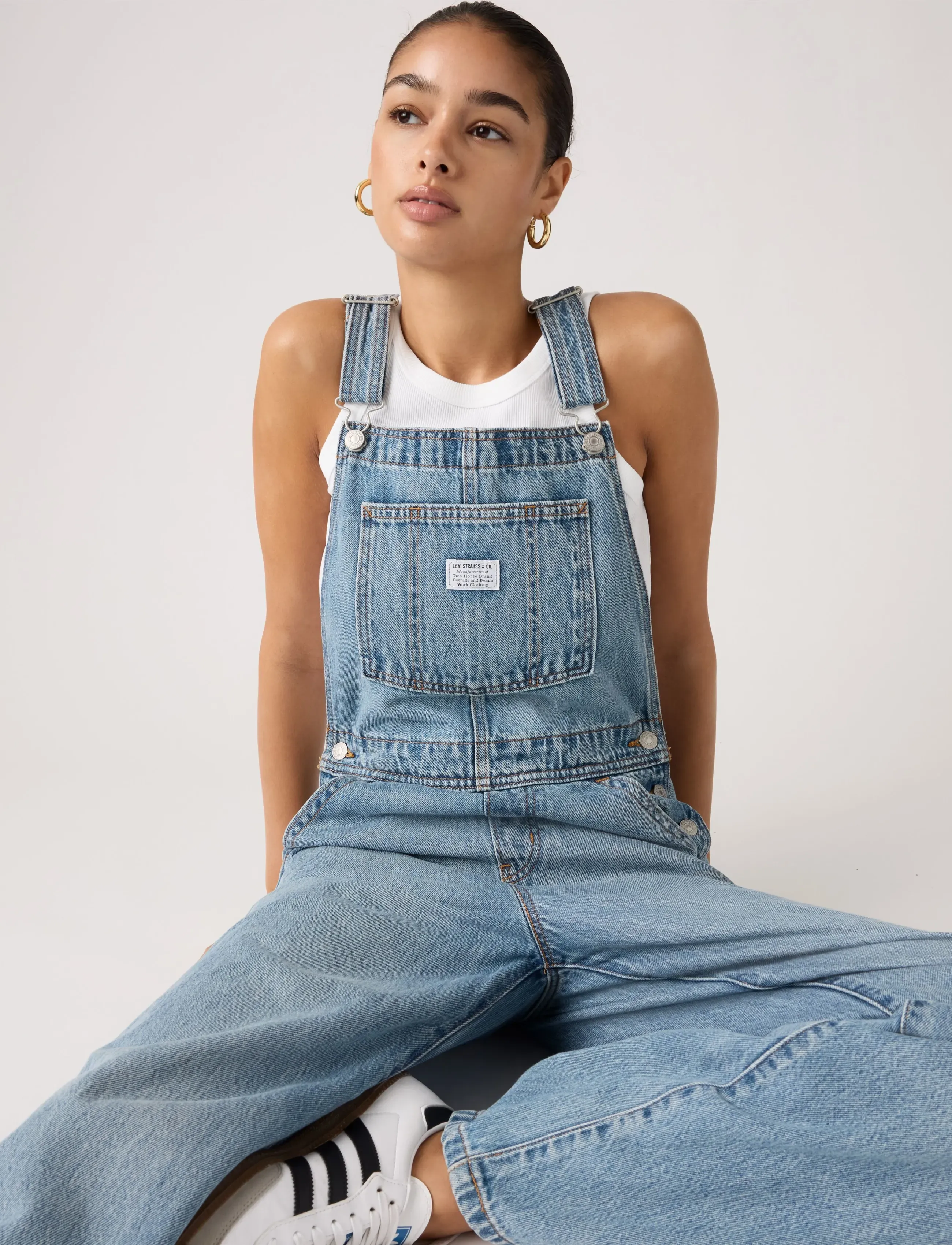 Levi's® - FL BAGGY OVERALL NOT THE SAME - jumpsuits - med indigo - worn in - 5