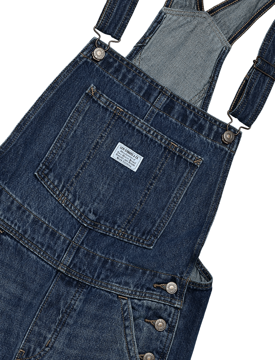 Levi's® - FL BAGGY OVERALL GO UPSTAIRS - jumpsuits - dark indigo - worn in - 2