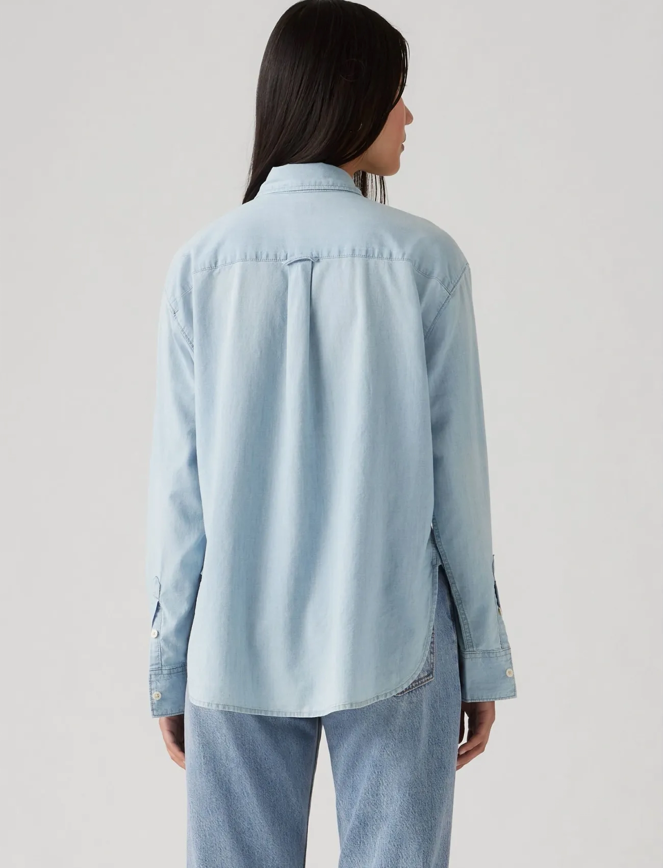 Levi's® - HARLIE BOYFRIEND SHIRT WHERE I - light indigo - worn in - 4