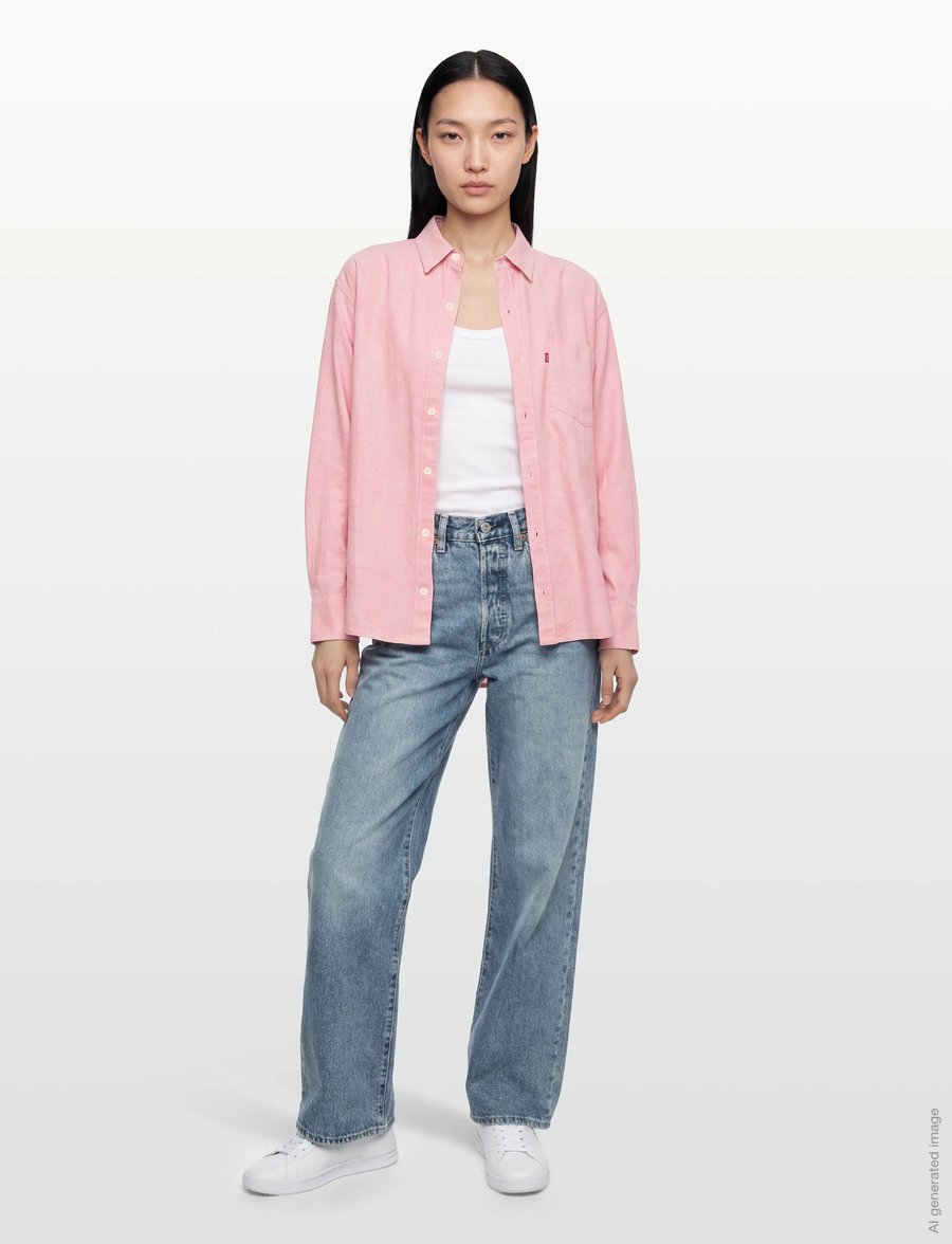 Levi's® - HARLIE BOYFRIEND SHIRT CORAL B - leinenhemden - pinks - 0