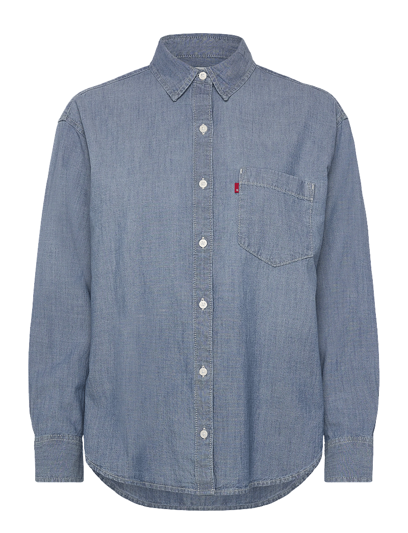 Levi's® - HARLIE BOYFRIEND SHIRT GOOD DA - teksasärgid - med indigo - worn in - 1