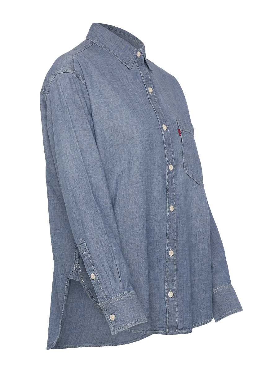 Levi's® - HARLIE BOYFRIEND SHIRT GOOD DA - chemises en jeans - med indigo - worn in - 4