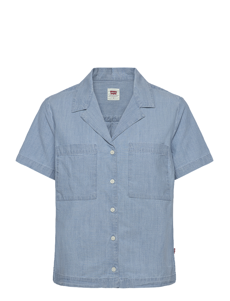 Levi's® - SONNY CAMP SHIRT MED INDIGO - FLAT FINISH - lühikeste varrukatega särgid - med indigo - flat finish - 1