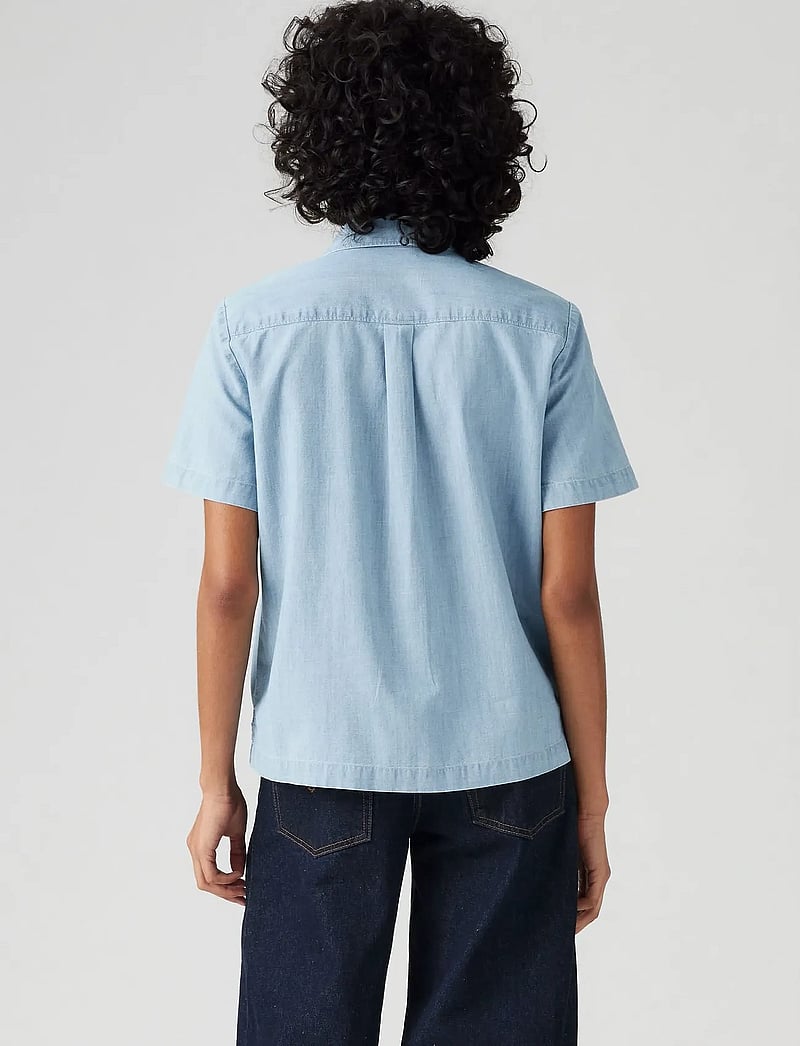 Levi's® - SONNY CAMP SHIRT MED INDIGO - FLAT FINISH - lühikeste varrukatega särgid - med indigo - flat finish - 3