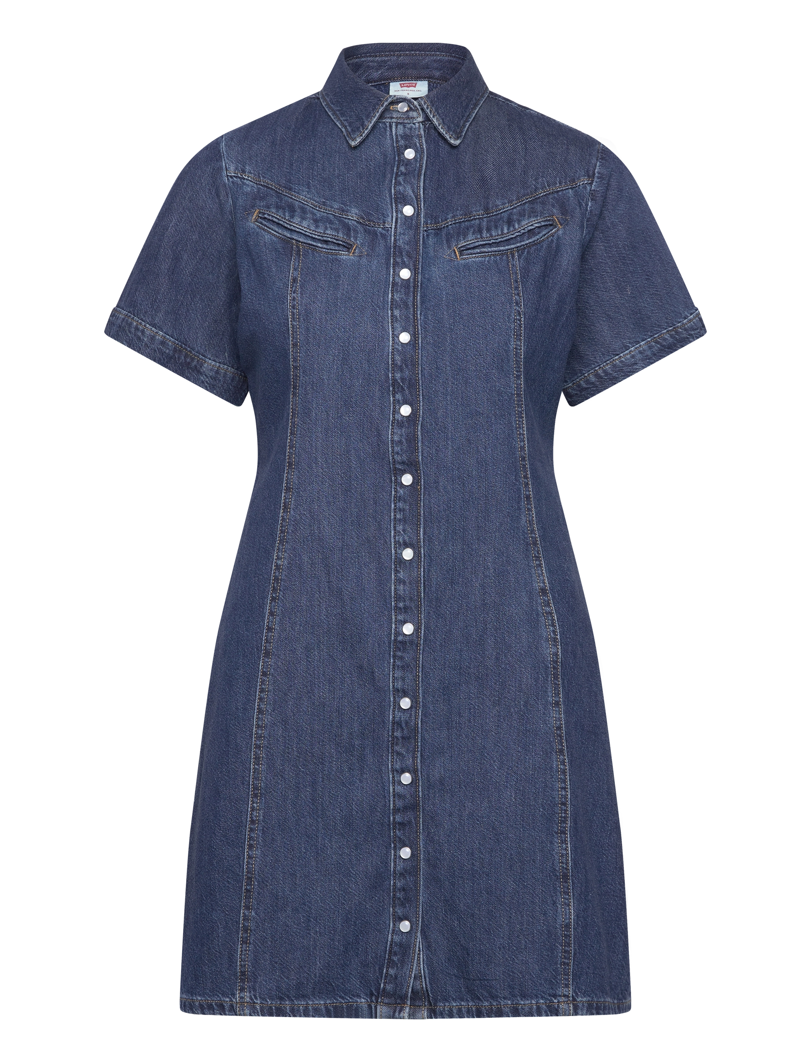 Levi's® - RINOA DENIM SS DRESS SLEDGE SI - med indigo - flat finish - 1