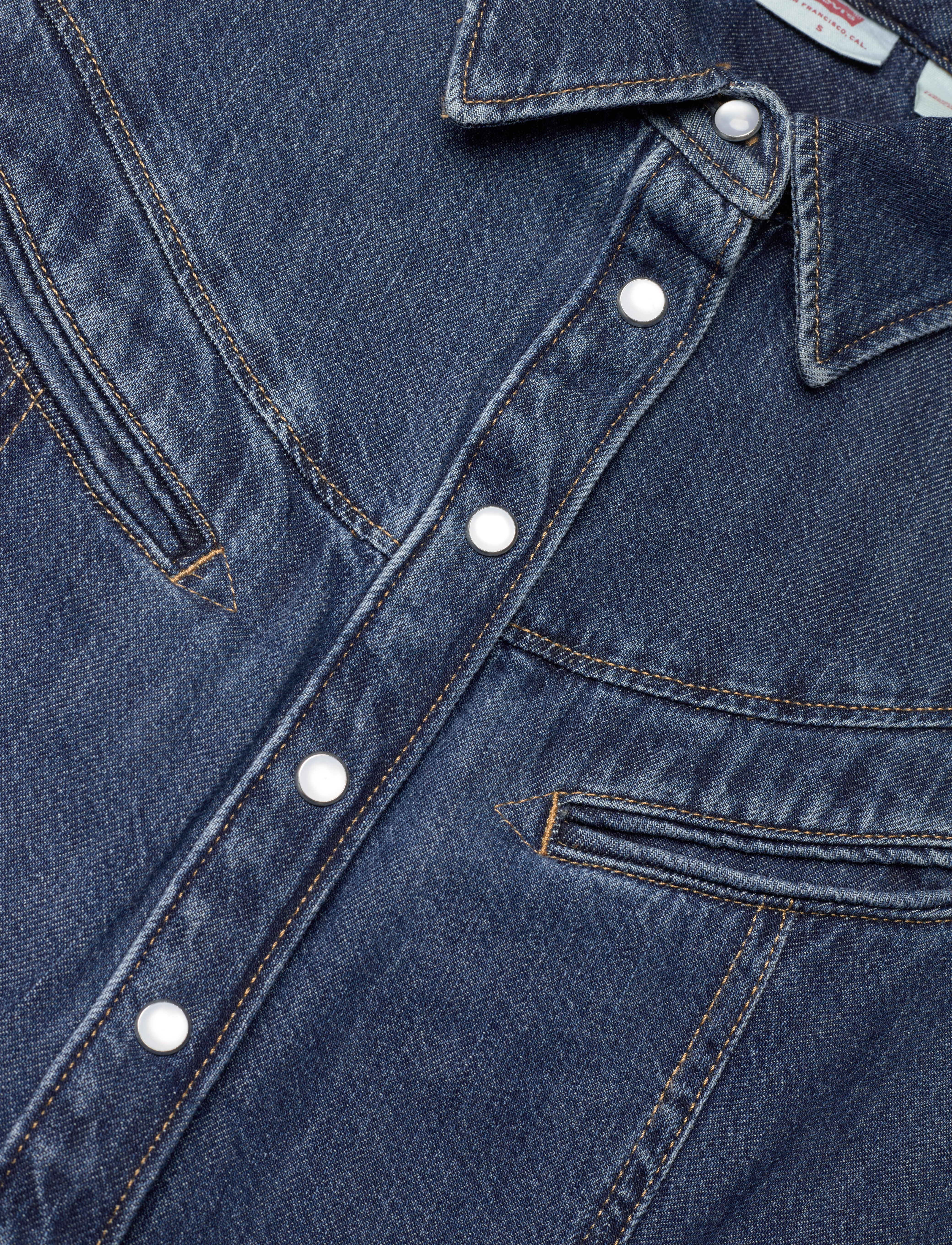 Levi's® - RINOA DENIM SS DRESS SLEDGE SI - med indigo - flat finish - 4