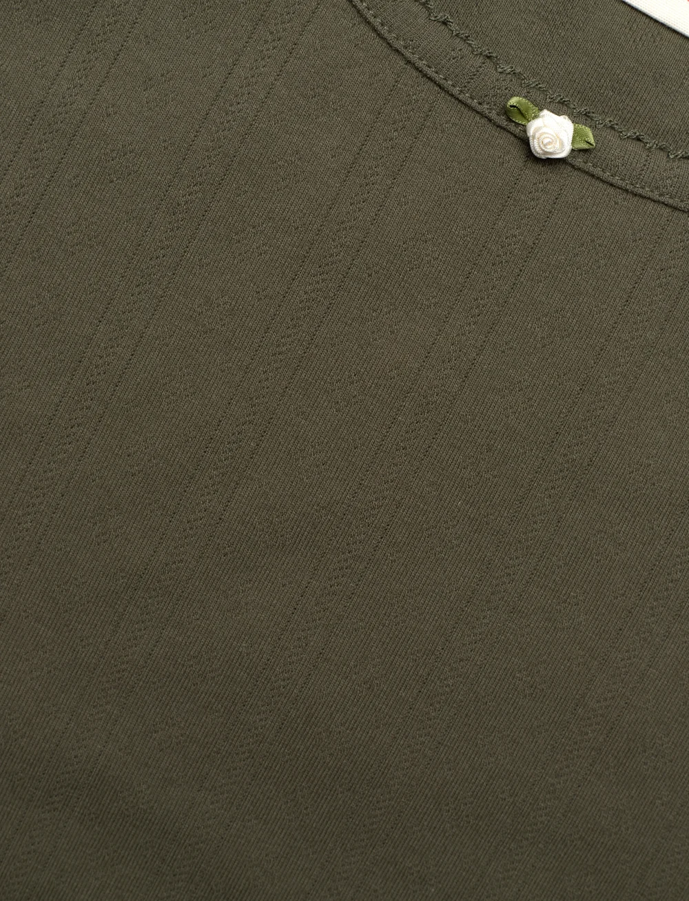 Levi's® - DRY GOODS POINTELLE TEE OLIVE - t-shirts - greens - 4