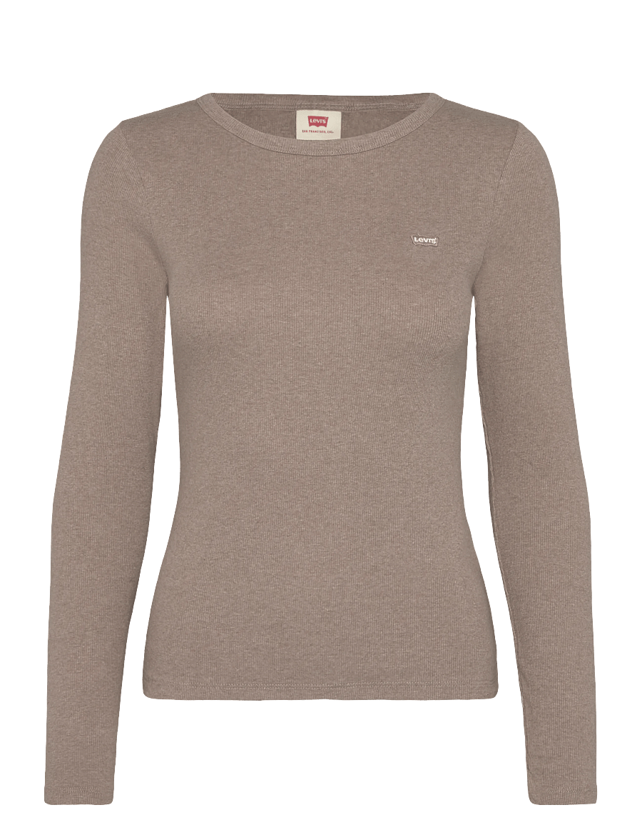 Levi's® - HAYES LS TEE TAUPE GRAY HEATHE - kampsunid - browns - 1
